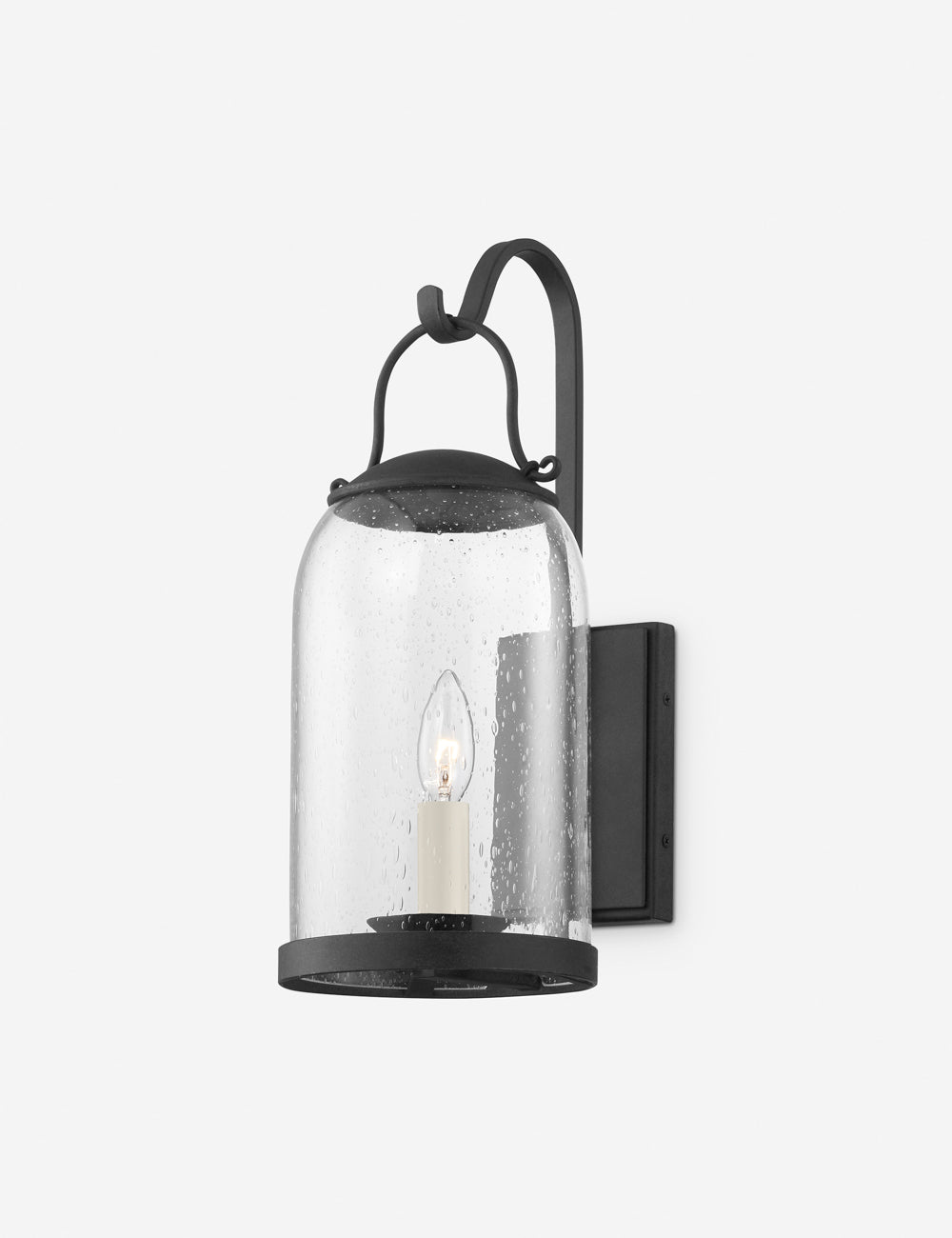Dunn Outdoor Wall Sconce Light Fixture - Weatherproof Exterior Lighting for Patio, Porch & Garden - Black Matte Finish with Clear Glass Shade