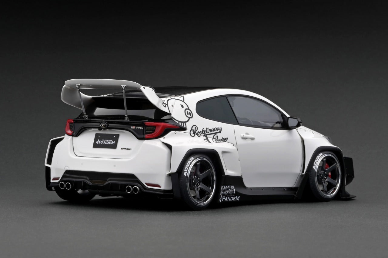 1:18 Scale Toyota GR Yaris (4BA) PANDEM White Diecast Model Car - Collectible Racing Vehicle for Display & Gift Giving