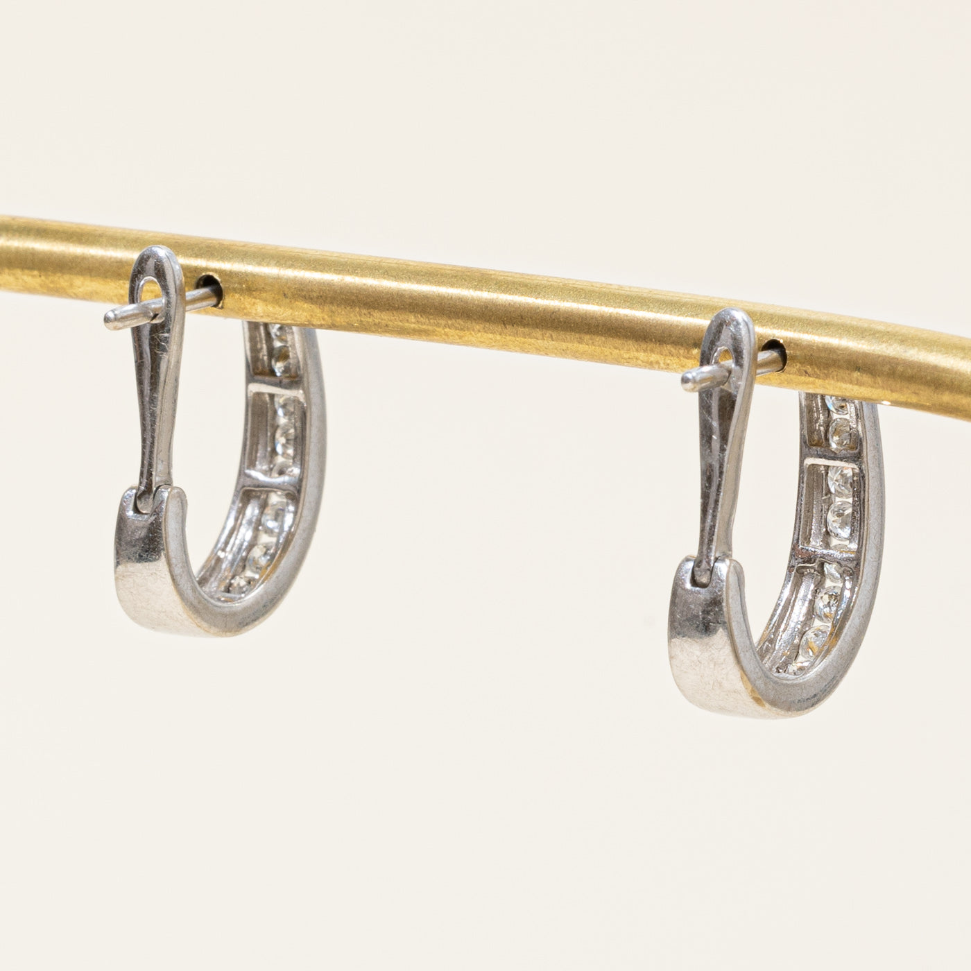 0.50ctw Diamond Oval Huggie Earrings for Women - Elegant & Hypoallergenic Gold Hoop Earrings for Daily Wear & Special Occasions