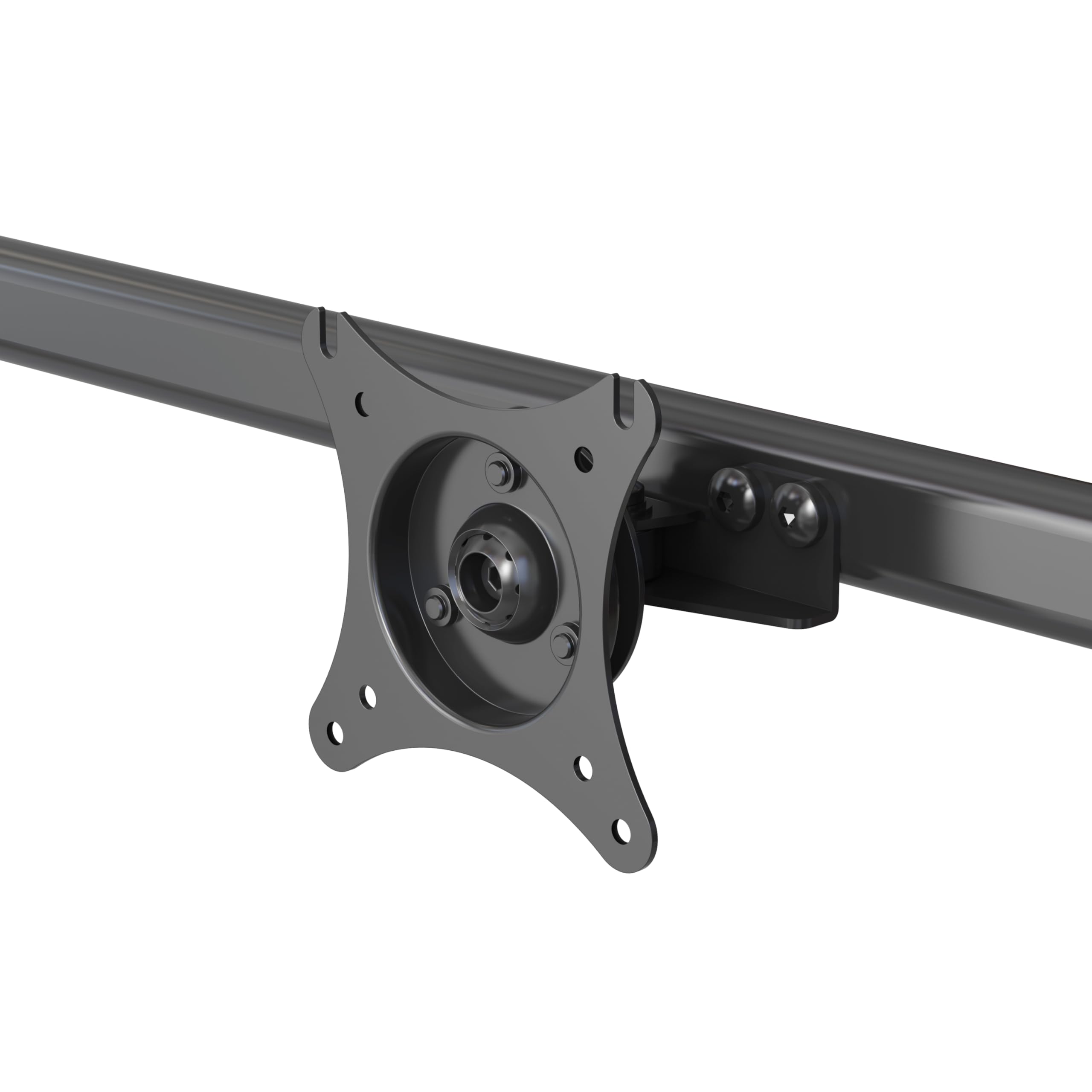 HFTEK MS121C-N Heavy Duty Monitor Mount for 17-49 Inch Flat & Curved Screens - 20kg Load Capacity per Arm, Height Adjustable, Tilt & Swivel - VESA 75x100/100x100 - Perfect for Home Office, Gaming Setup & Workstation Ergonomics