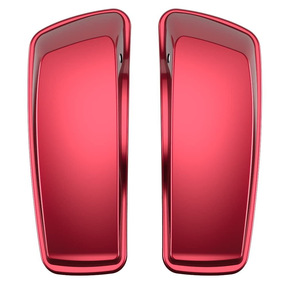 Harley Touring Street Glide Hard Saddlebags 2014-2021 - Moto Onfire Regular Lids Extended Bags (Velocity Red Sunglo) | Waterproof Motorcycle Storage for Long Rides & Road Trips