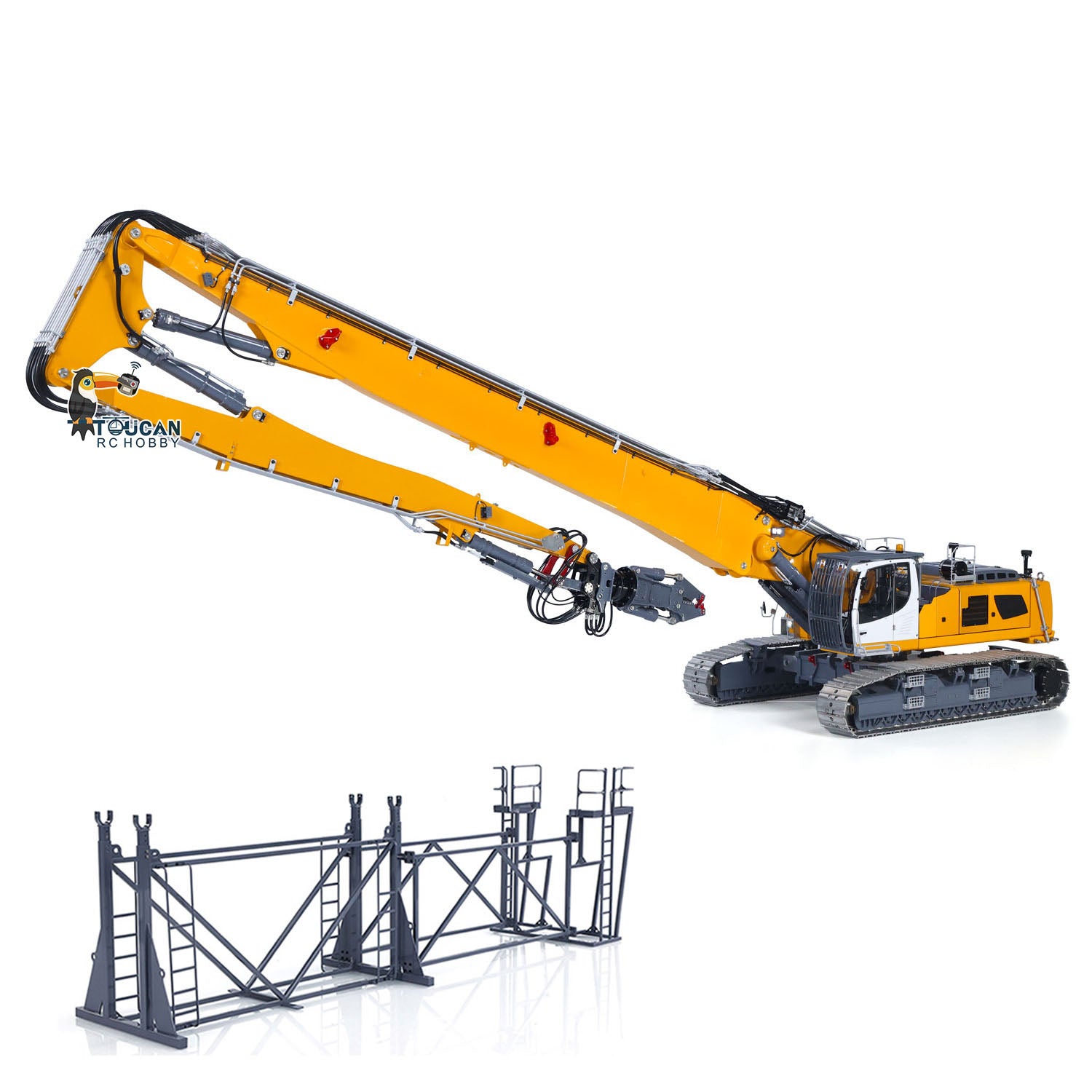 1/14 Scale LESU Aoue LR960 RC Hydraulic Excavator - 13CH Valve, PNP Pump, Demolition Arm - Heavy Duty Remote Control Construction Toy for Adults & Kids - Perfect for Construction Simulation, STEM Learning & Collector's Display