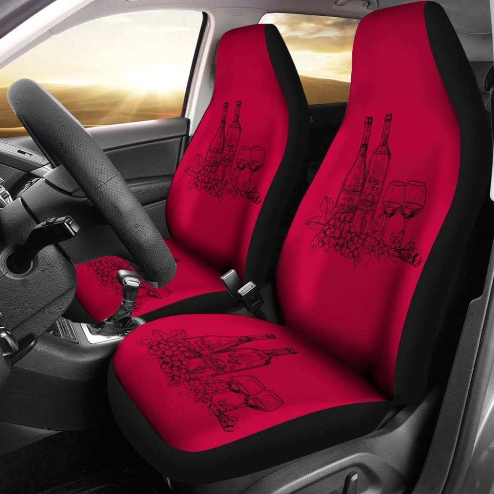 Premium Red Wine Gift Set with Elegant Car Seat Covers (210701) - Perfect for Holiday Gifts, Anniversary Presents & Wine Lovers Accessories