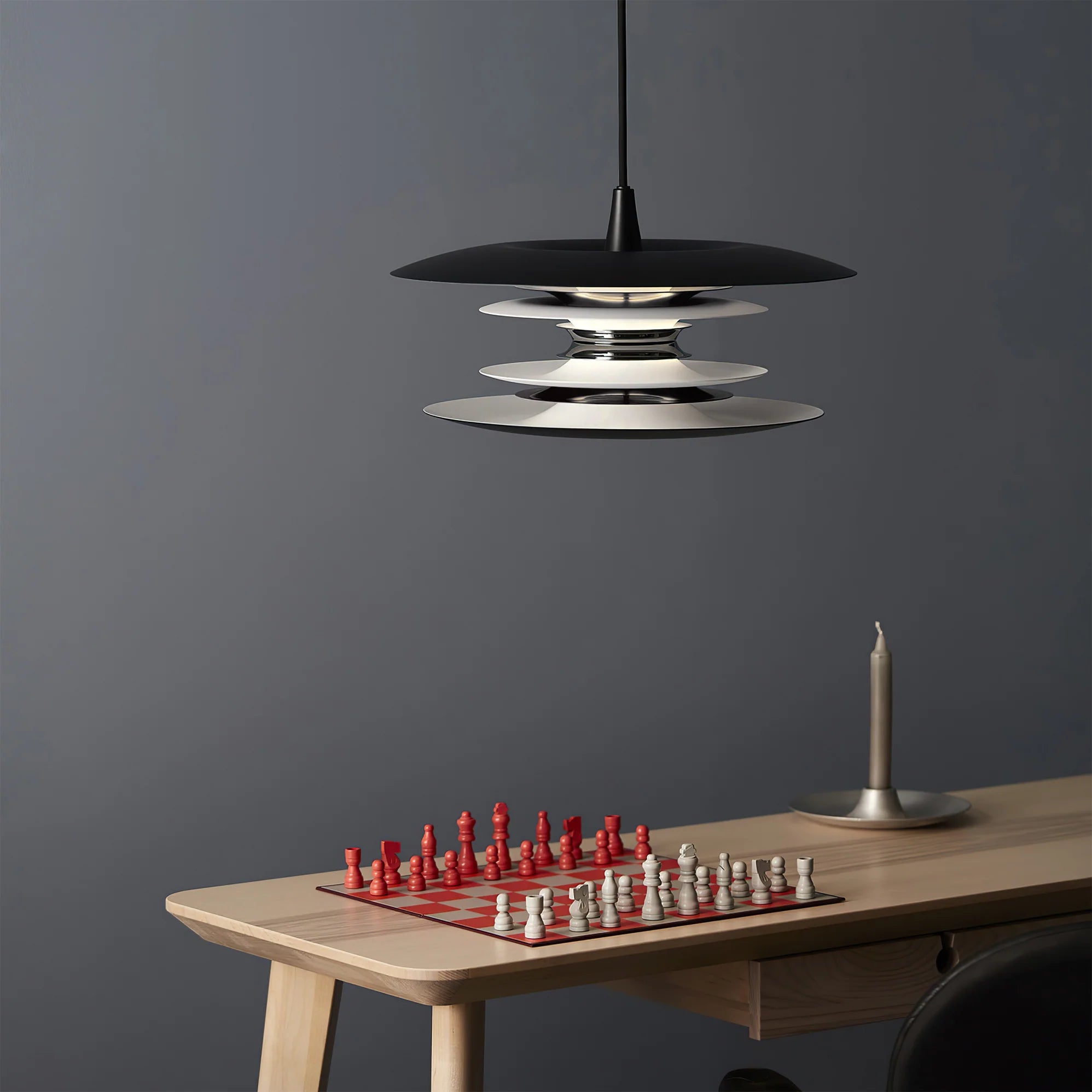 Reedie Pendant Lamp - Modern Handwoven Rattan Hanging Light Fixture for Dining Room, Kitchen Island & Bedroom Decor