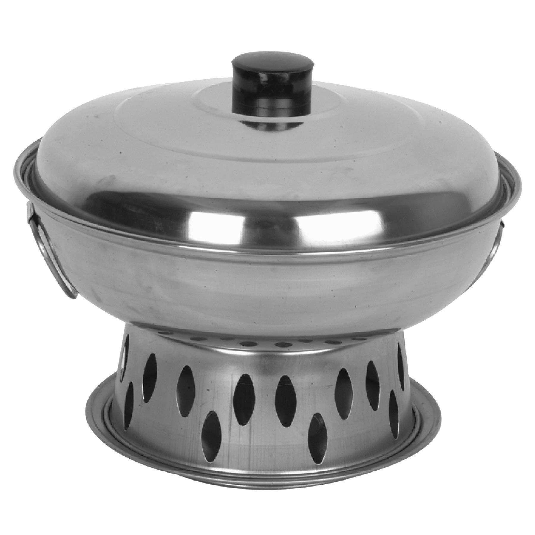 Thunder Group Stainless Steel Chafer Set with Handles - 9.5 Inch Buffet Serving Pan with Stand & Lid - Perfect for Catering, Buffets, and Party Food Warmers