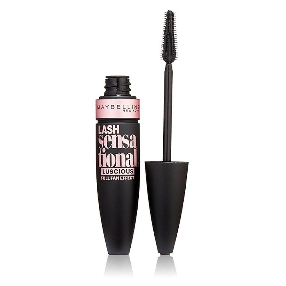 2 Pack Maybelline Lash Sensational Luscious Mascara - Black 9.5ml - Volumizing & Lengthening - Waterproof - For Dramatic Lashes - Day & Night Wear - Perfect for Parties, Weddings & Everyday Makeup