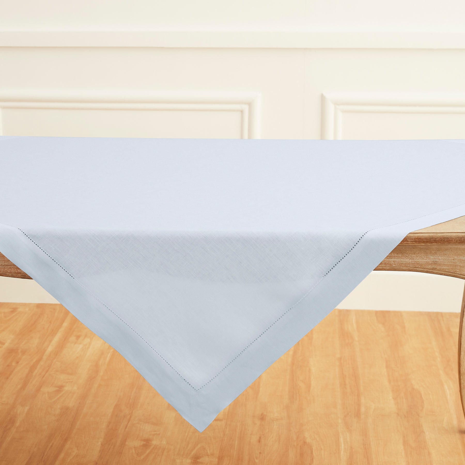 Classic Hemstitch Table Throw - Elegant Linen Table Runner for Dining Room Decor, Wedding & Holiday Table Settings
