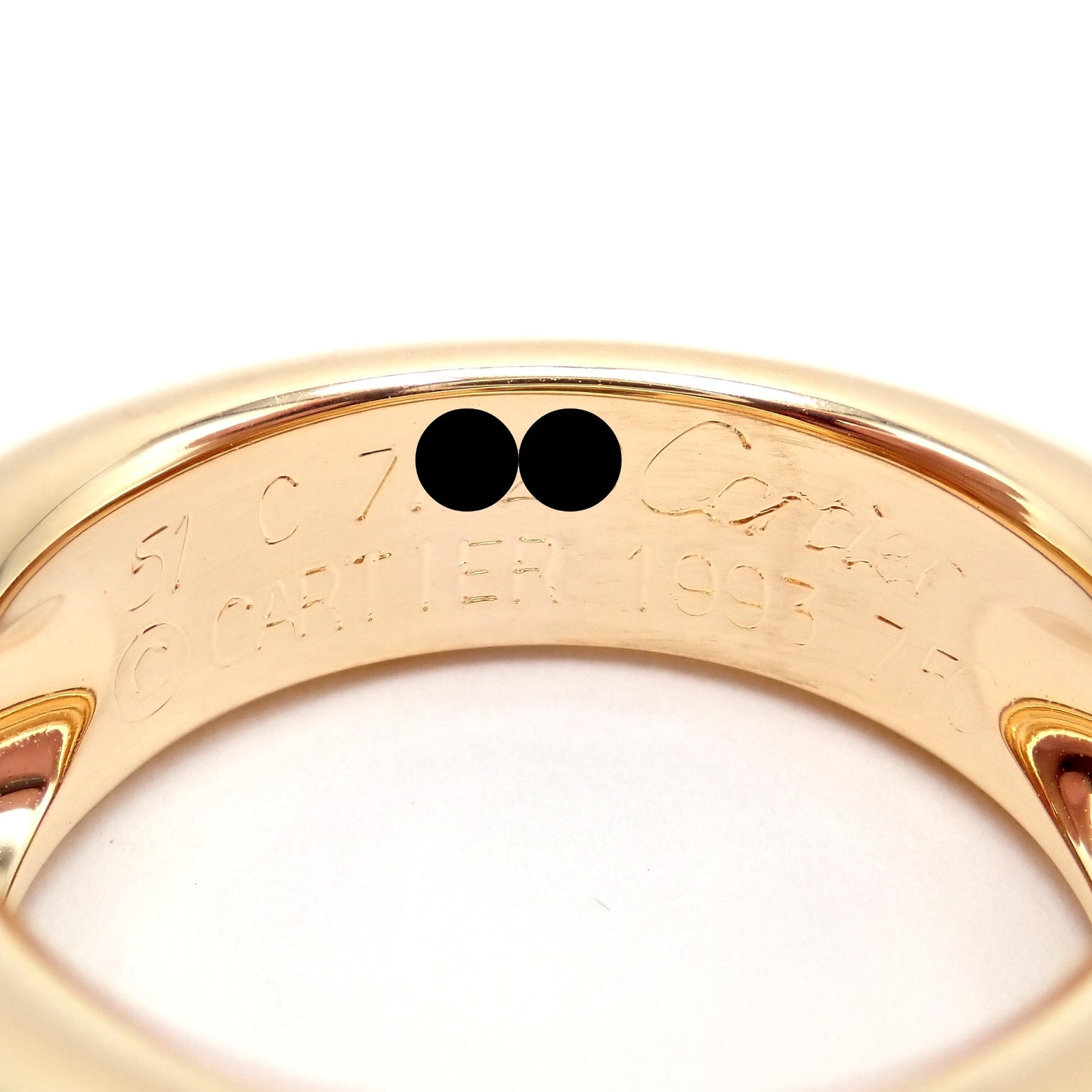 Authentic Cartier 18K Yellow Gold Citrine Wide Large Ellipse Band Ring Size 5.5 - Luxury Jewelry for Women, Perfect for Weddings, Anniversaries & Special Occasions