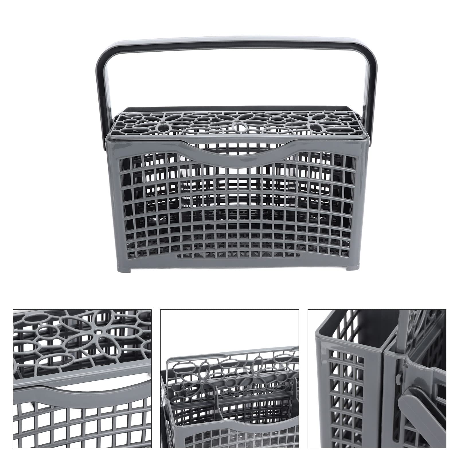 YOUTHINK Universal Dishwasher Silverware Basket Replacement - 23.1x13.1x13.4cm (5.16x5.28x9.1in) Plastic Utensil Storage Organizer - Fits Most Dishwashers for Easy Kitchen Organization