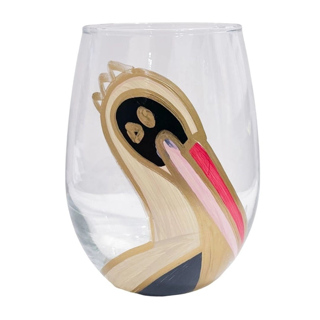 Hand Painted Wine Glass Set - Elegant Elevated Design for Parties, Weddings & Home Decor | Unique Gift for Wine Lovers