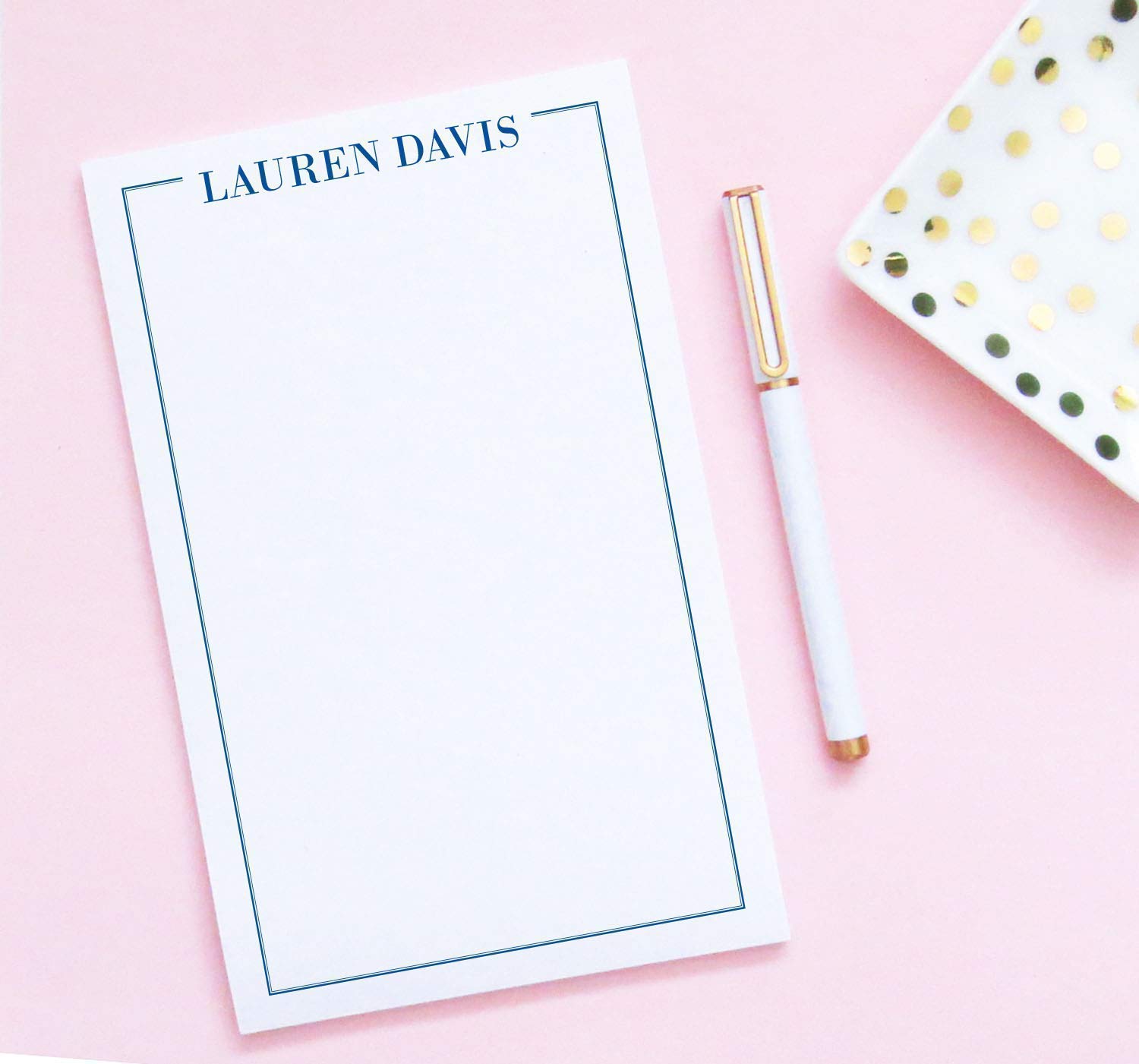 Personalized Notepad Set for Men - Professional & Simple Writing Pad, 5.5x8.5 Inches, 50 Sheets - Perfect for Office, Journaling & Gift Giving