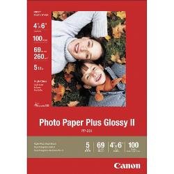 Canon Photo Paper Plus Glossy II - 4x6 Inches, 100 Sheets (2311B023) - Premium Glossy Photo Paper for Printing Vibrant Photos, Ideal for Home Printing, Photo Albums & Scrapbooking