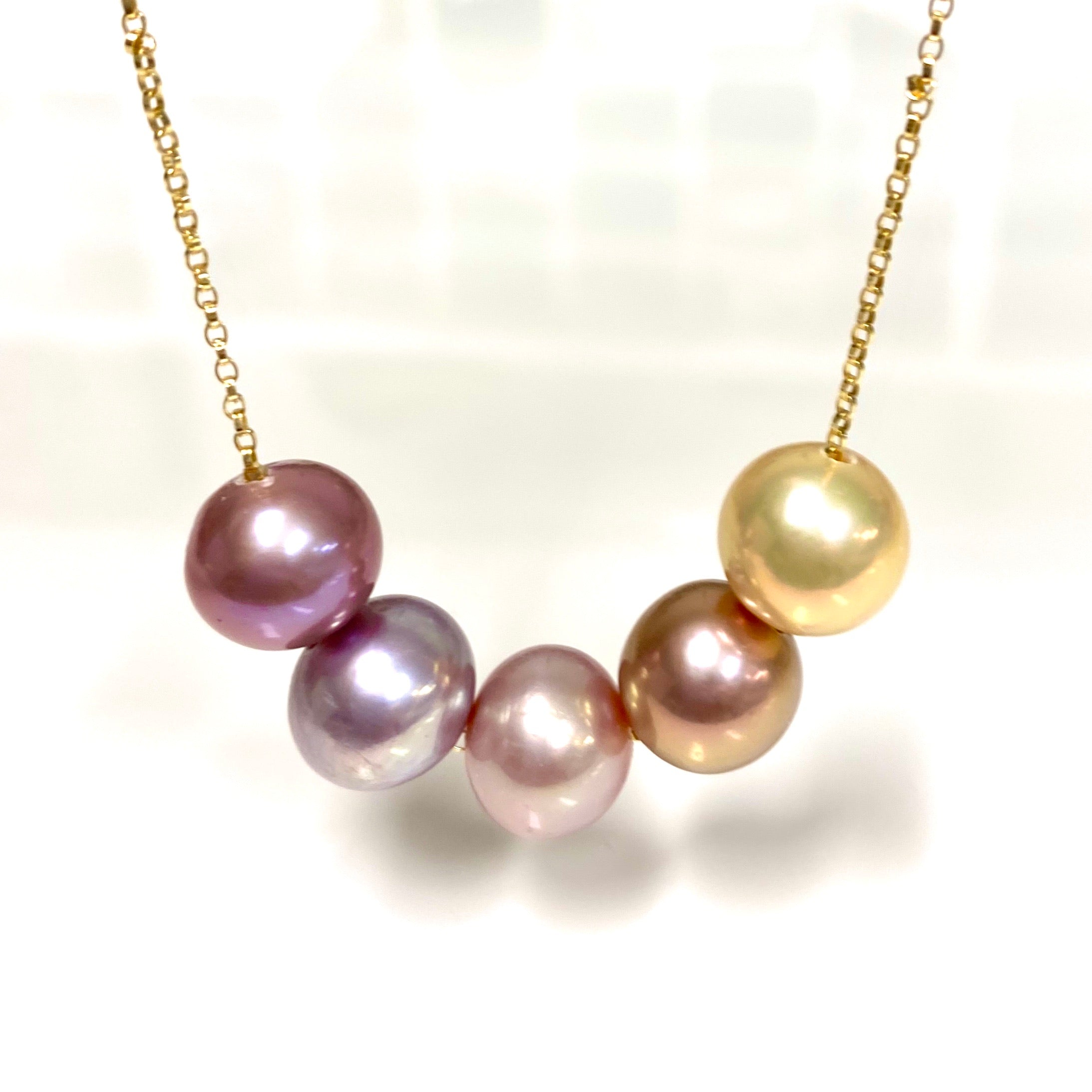 5-Piece Edison Pearl Necklace Set - Elegant Cultured Pearls for Women - Perfect for Weddings, Parties & Formal Events