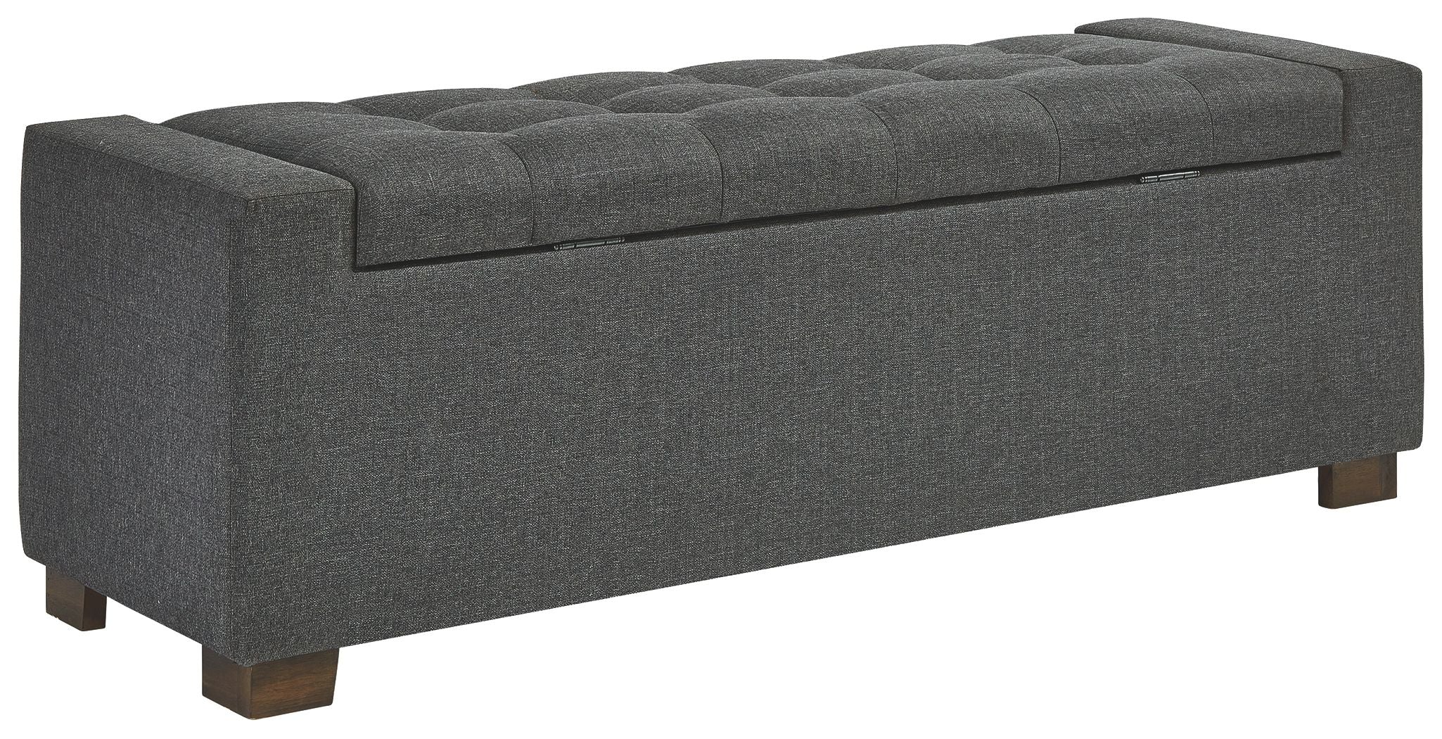 Cortwell Gray Storage Bench - Stylish Entryway Seating with Hidden Storage for Shoes & Home Organization | Perfect for Living Room, Bedroom, or Hallway