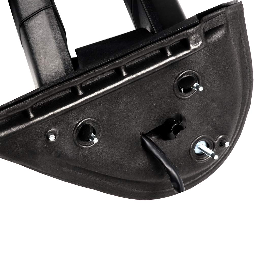 Heated Power-Adjustable Towing Mirrors for 2008-2013 Chevy Silverado & GMC Sierra - Black Cap Housing with LED Turn Signal & Running Lights - Perfect for Towing, Off-Roading & Enhanced Visibility