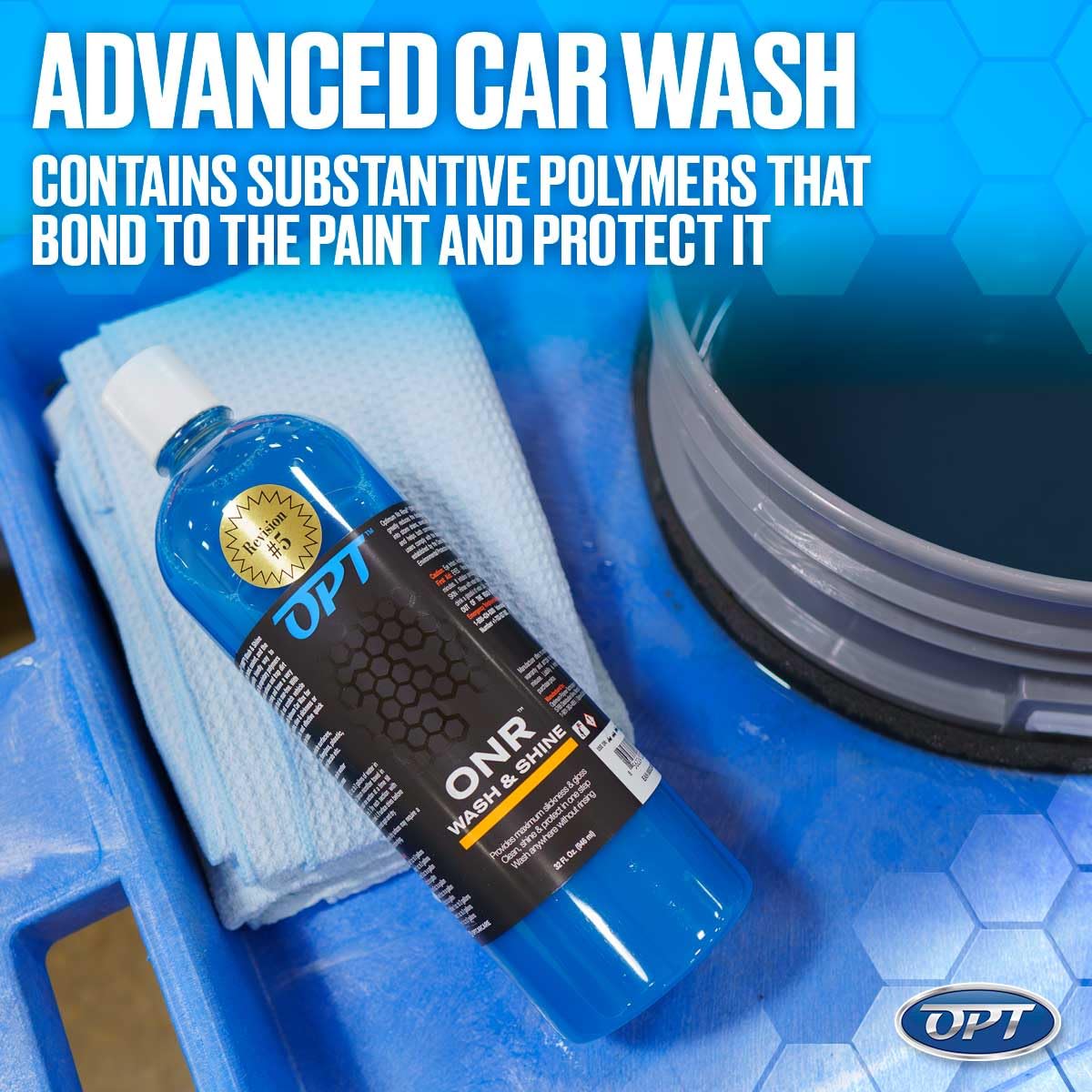 Optimum No Rinse Wash and Shine - ONR Car Wash Concentrate (New Formula V5) - 4 Gallons (128 Fl Oz Pack of 4) - Safe for Paint, Coatings, Wraps & Interior - Rinseless Wash Soap Alternative - Perfect for Waterless Car Washing, Detailing & Quick Cleanups