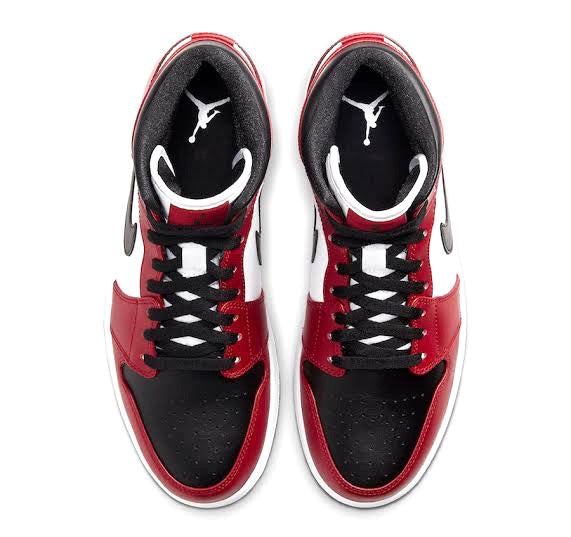 Air Jordan 1 Mid Chicago Black Toe Basketball Shoes - Men's High-Top Sneakers for Streetwear & Casual Wear | Perfect for Basketball, Gym & Everyday Fashion