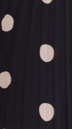 Cambree Peplum Top and Maxi Skirt Set - Black & Beige Polka Dot Outfit for Women | Elegant Two-Piece Dress for Party, Wedding & Special Occasions