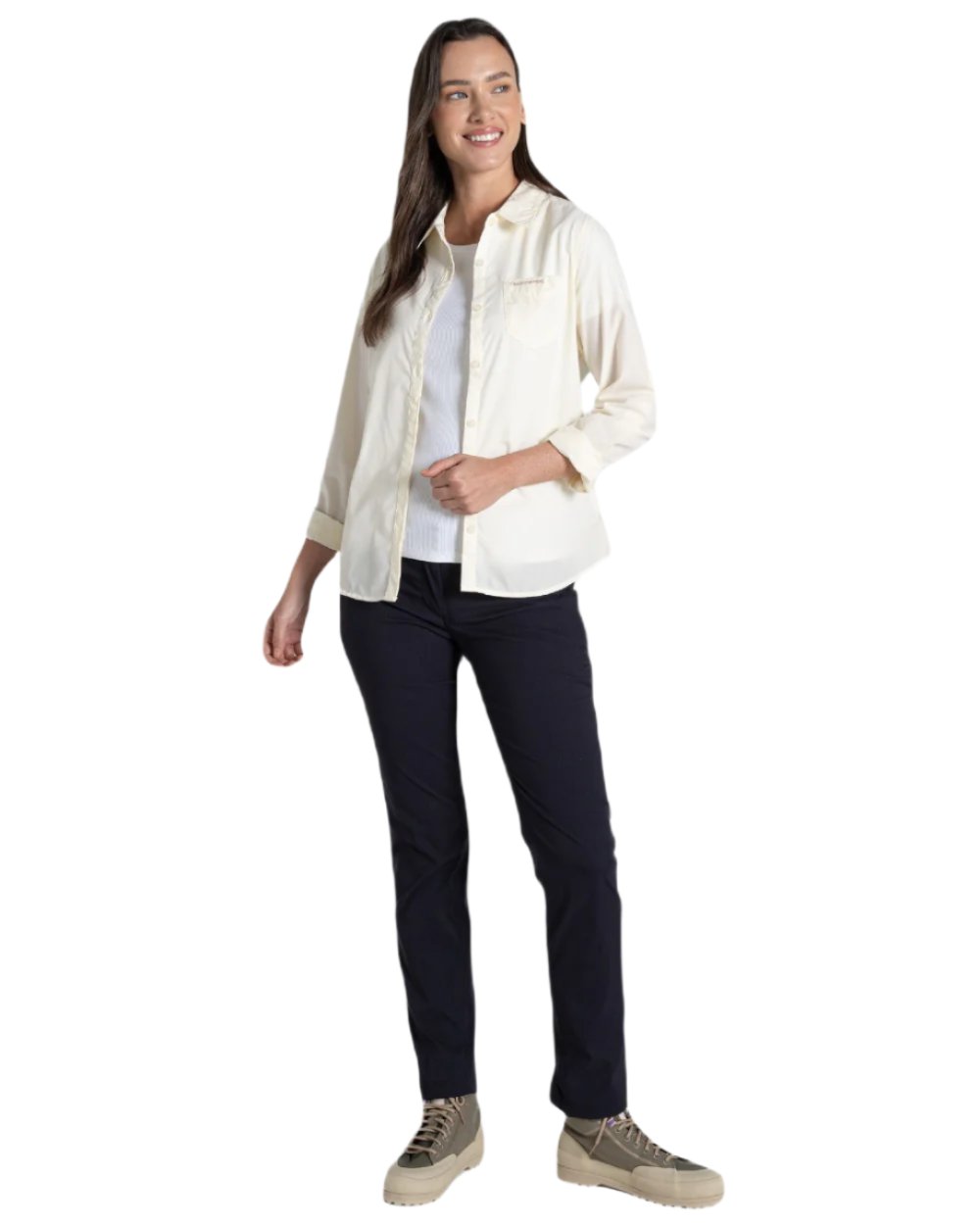 Craghoppers Women's Kiwi II Long Sleeved Shirt - Lightweight Travel & Hiking Shirt for Outdoor Adventures
