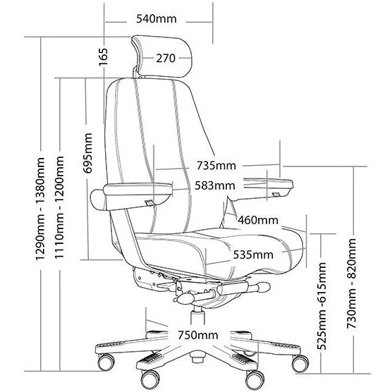 CORSA Heavy Duty Office Chair - 440 lbs Weight Capacity - Ergonomic Executive Chair for Home & Office Use - Perfect for Long Hours Sitting & Gaming