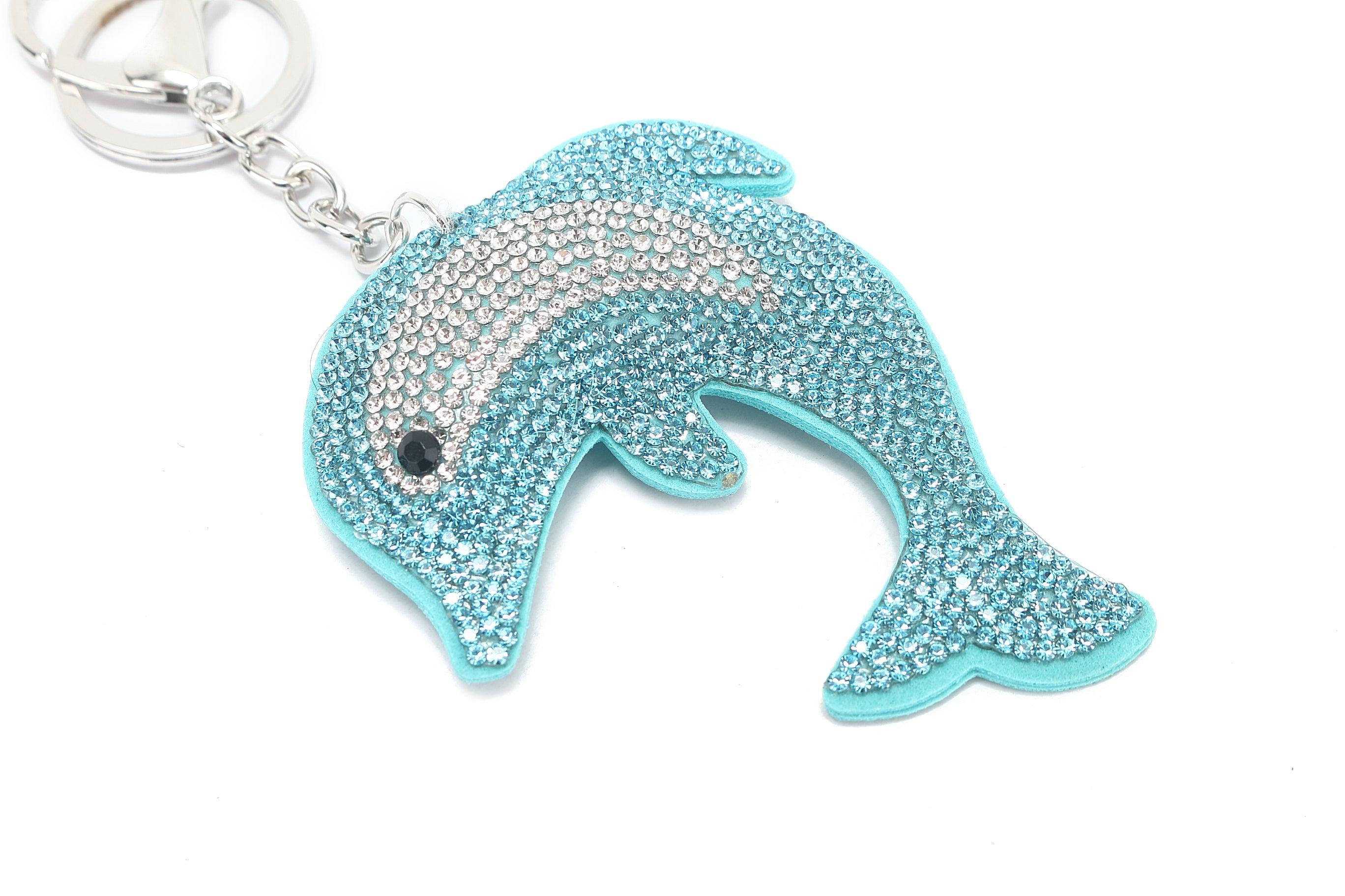 Crystal Dolphin Blue Bag Charm - Elegant & Stylish Accessory for Handbags, Backpacks, and Keychains | Perfect Gift for Women & Girls