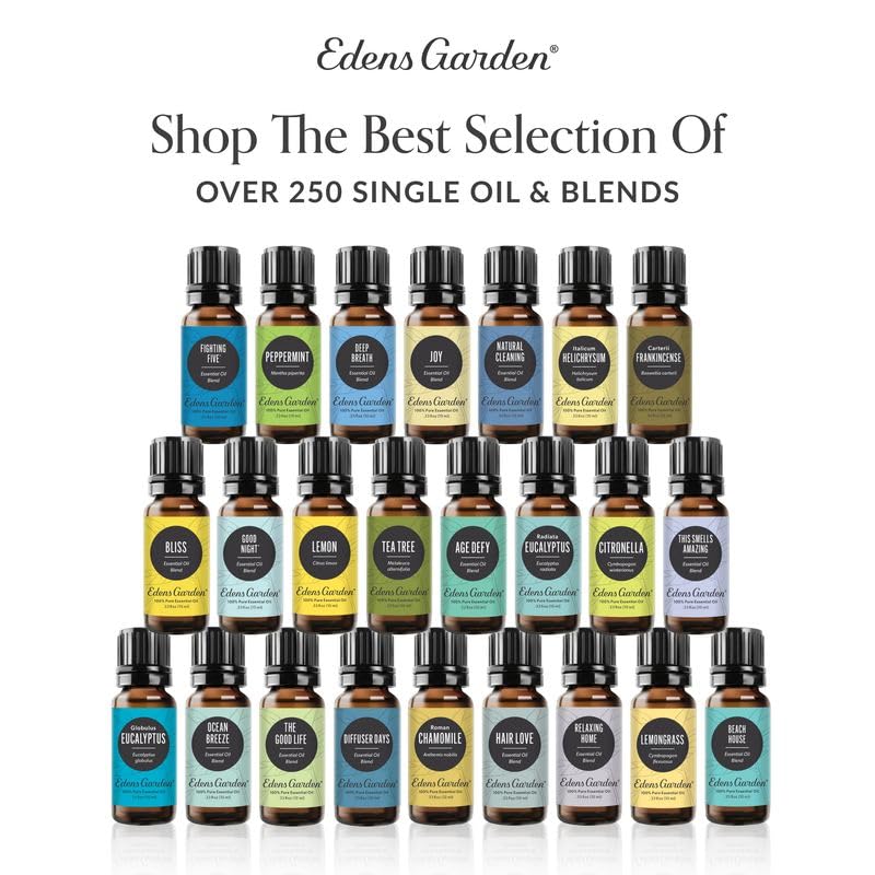 Edens Garden 100% Pure Therapeutic Grade Essential Oils for Kids - 12 Pack (10ml Each) | Natural Aromatherapy Scents for Diffusers, DIY Slime, Home Relaxation & Stress Relief | Undiluted, Gentle & Fragrance-Free | Perfect for Bedtime, Bath Time & Classroom Use
