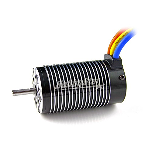 HobbyStar 4076 4-Pole Brushless Sensorless Motor 2200KV for 1/8 Scale RC Truggy and Monster Truck - High Performance Upgrade for Off-Road Bashing and Racing