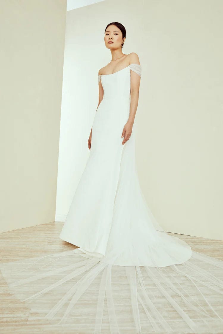 Amsale Salem Wedding Dress Size 10 - Elegant A-Line Gown for Brides, Bridesmaids & Formal Events