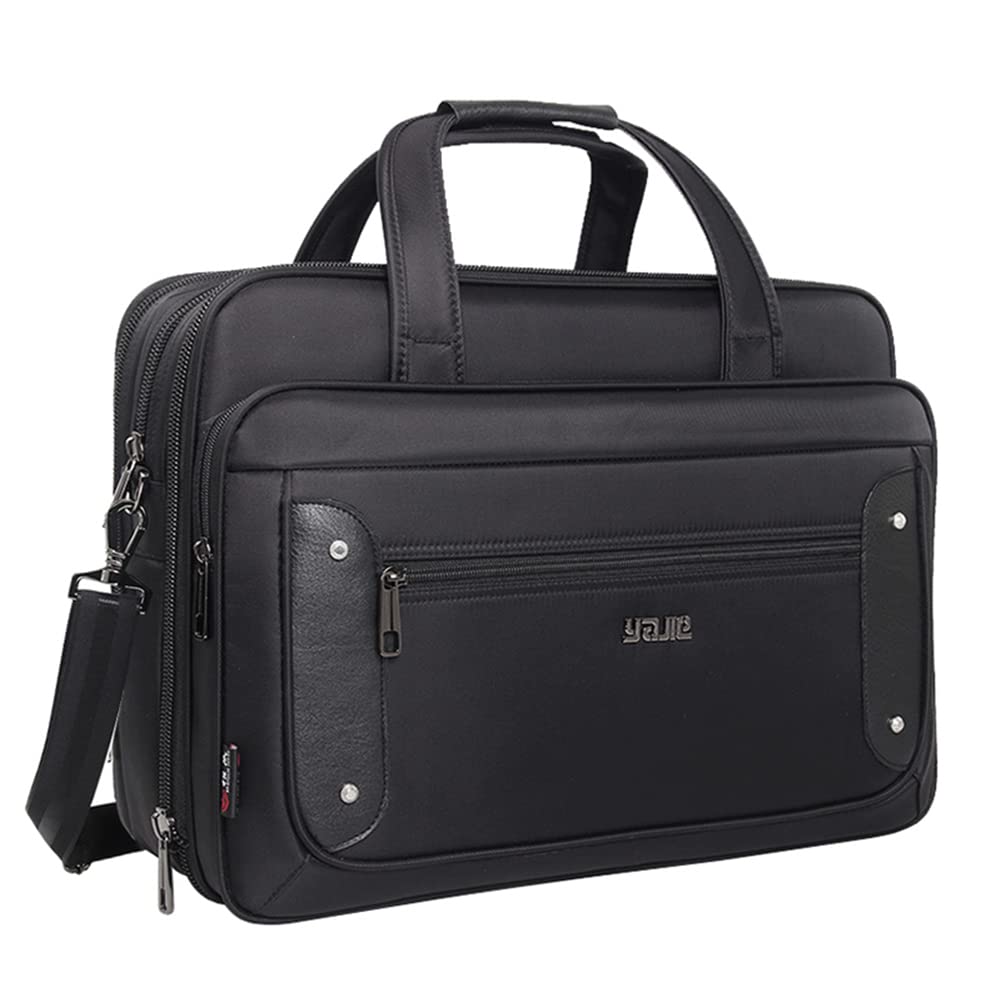 Premium Large Canvas Briefcase for Men - Durable Laptop Tote Bag with Multiple Pockets, Business Work Bag & Office Organizer | Perfect for Professionals, Commuters and Business Travel