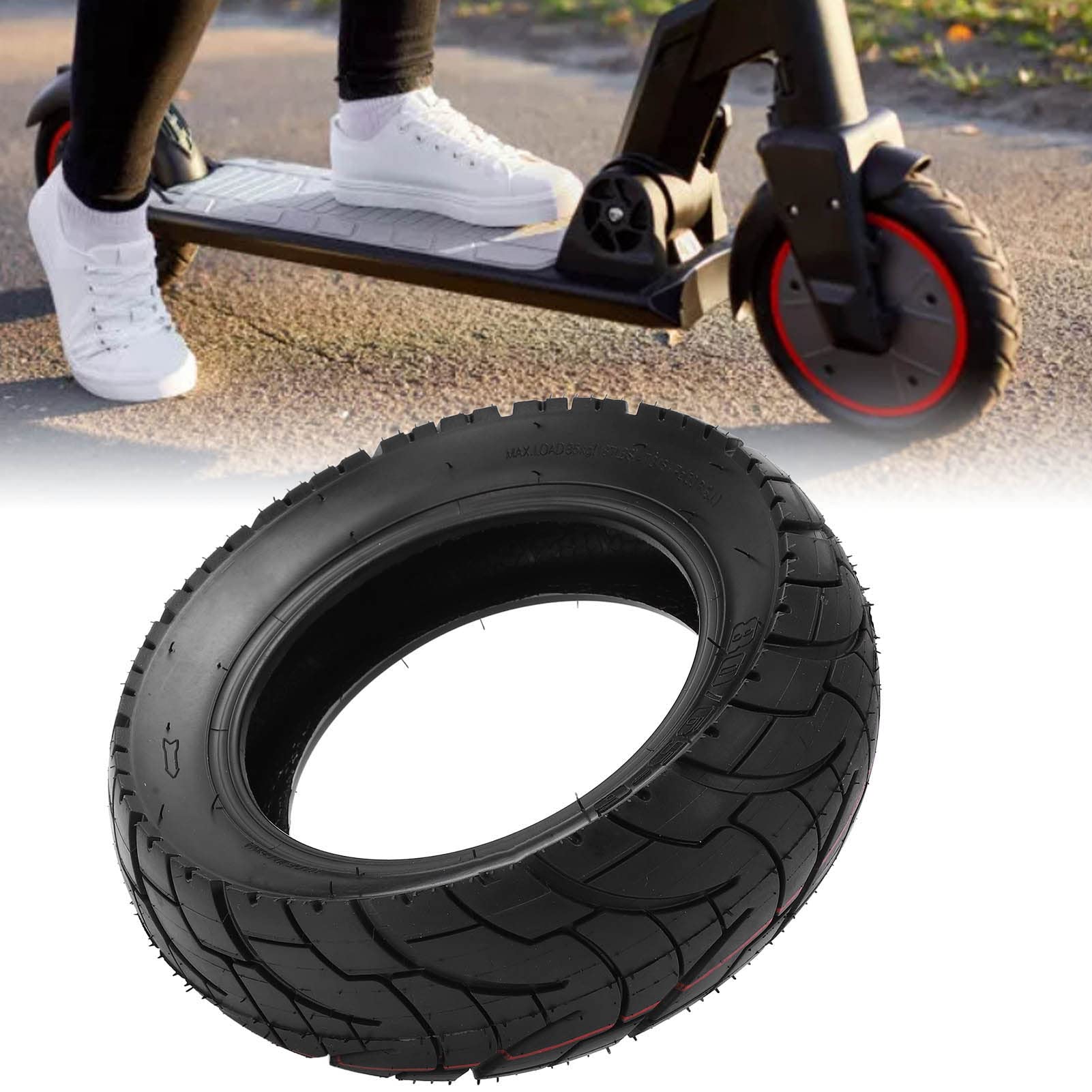 SUNGOOYUE 80/65-6 Rubber Electric Scooter Tire - Solid Front & Rear Replacement Wheels for Electric Scooters - Perfect for Commuting, Urban Travel & Last-Mile Transportation
