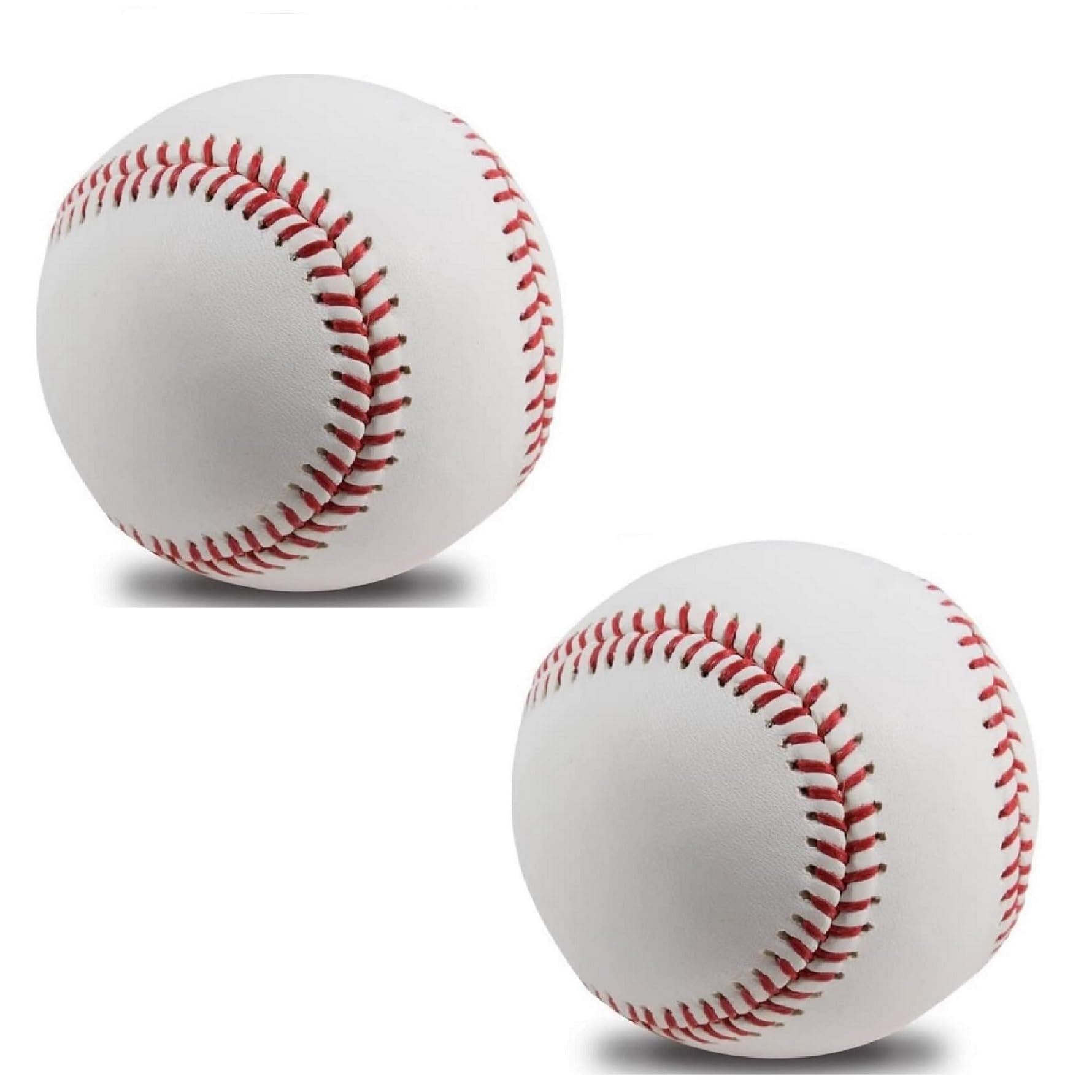 2 Pack Blank Baseballs - Solid Cork Core, 9 Inch Unmarked Baseballs for League Play, Pitching Practice, Hitting Training & Autograph Signing | Perfect for Baseball Games, Training Sessions & Collectors Gifts