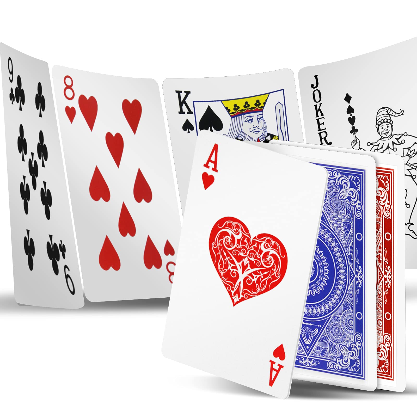 INTEGEAR 2 Decks Waterproof Plastic Playing Cards - Standard Index 2.5