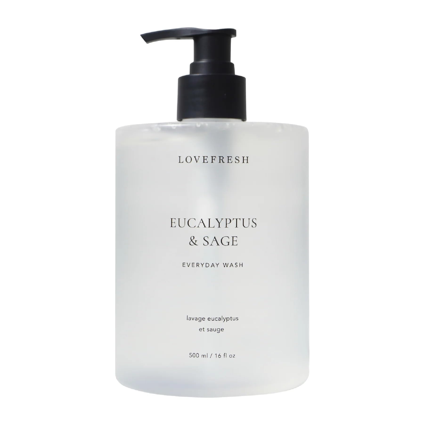 Natural Everyday Wash | Handmade All-Natural Non-Toxic Clean Beauty Body Wash - Eucalyptus & Sage Scent (16 fl oz | 500 ml) for Daily Shower & Sensitive Skin Care