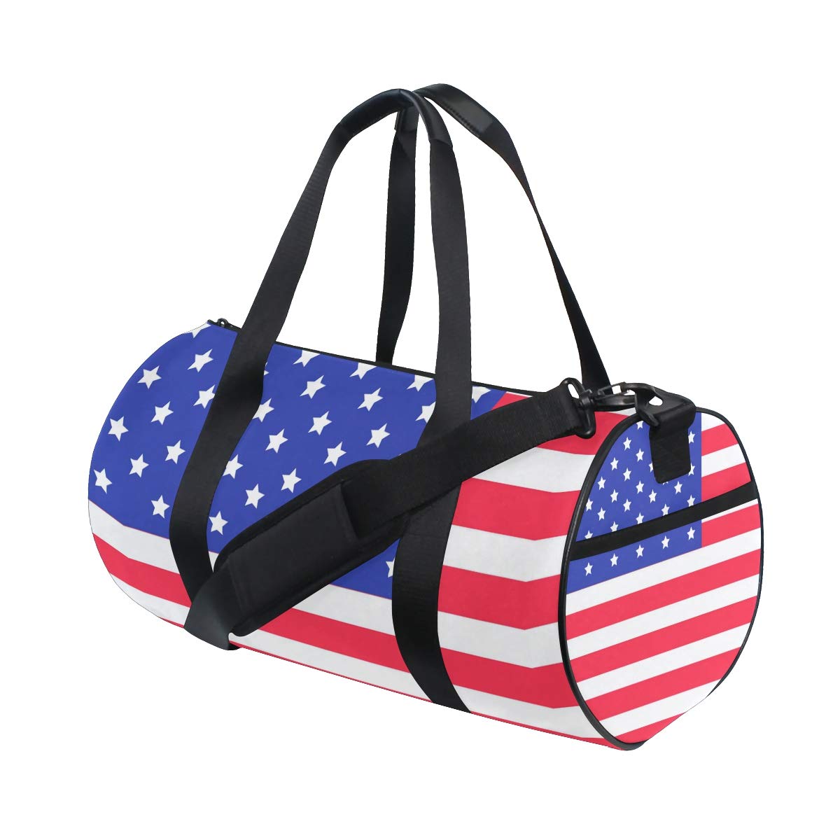 American US Flag Duffel Bag - Durable Canvas Travel Gym Bag for Sports, Workout & Overnight Trips - Perfect for Gym, Travel & Outdoor Adventures