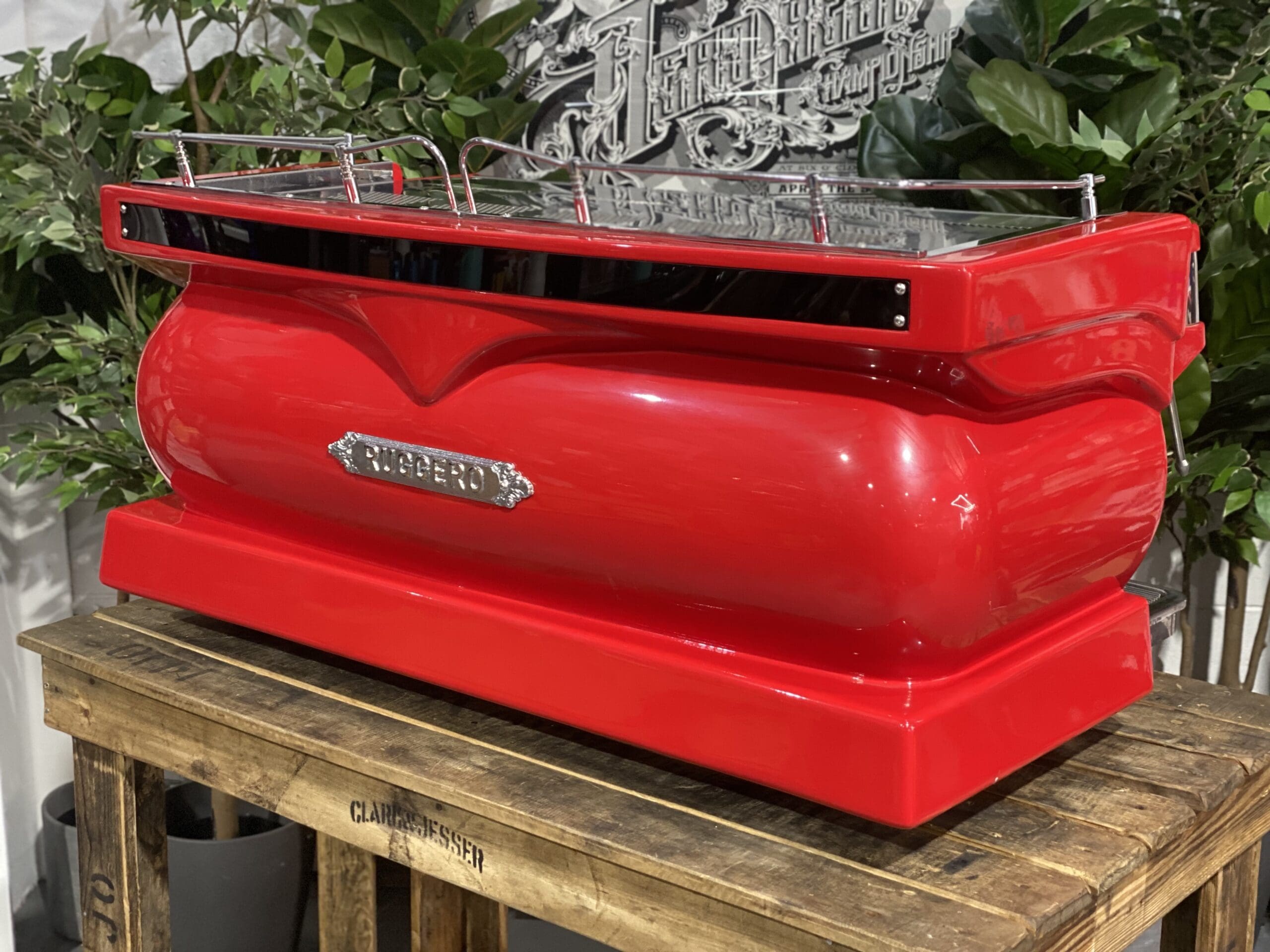 Expobar Alpha Ruggero 3 Group Commercial Espresso Machine in Red - Perfect for Coffee Shops, Restaurants, and Cafes