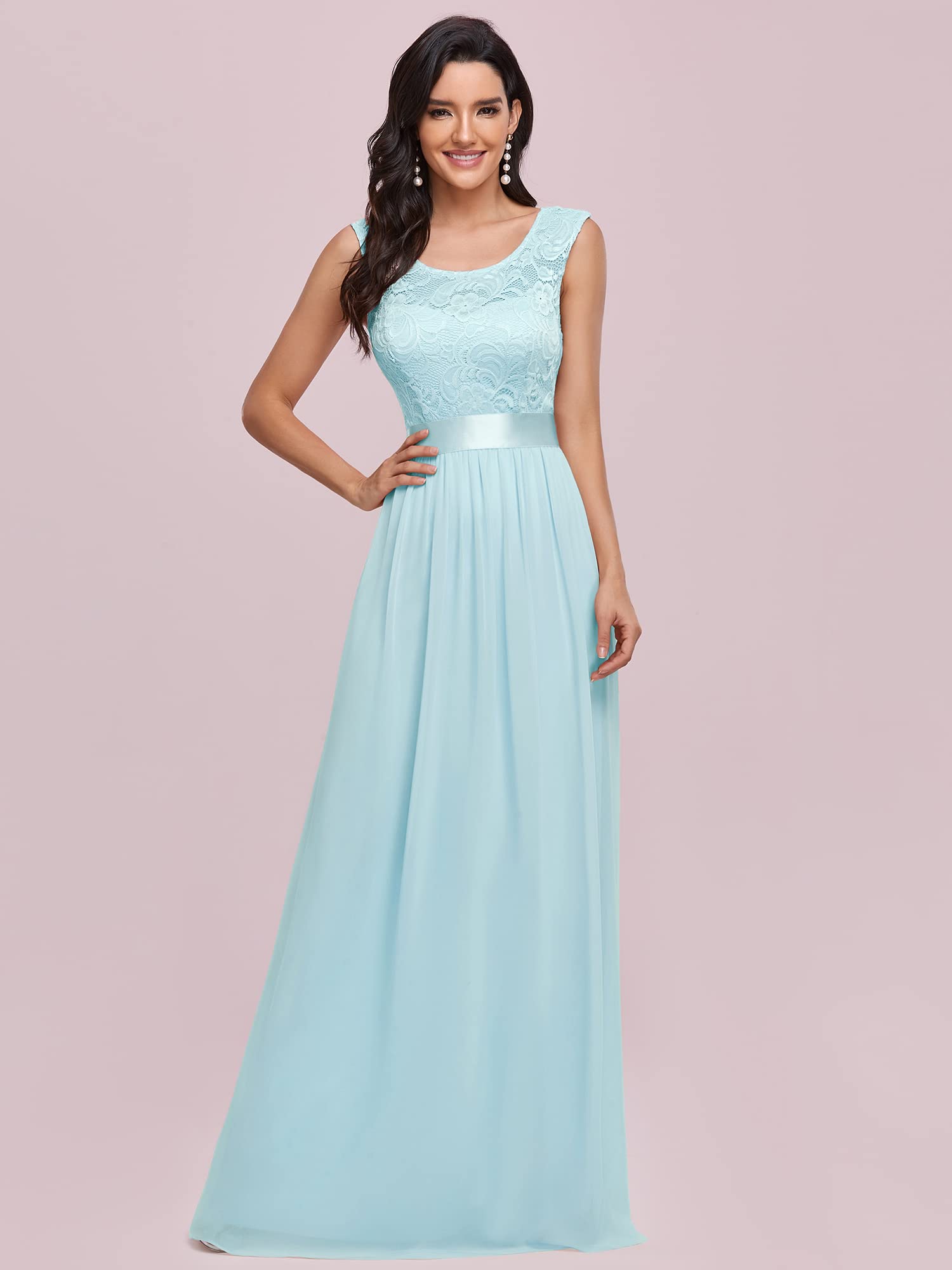 Ever-Pretty Women's Ruched Empire Waist Bridesmaid Dress 0646 - Elegant Formal Gown for Weddings, Prom, and Special Occasions