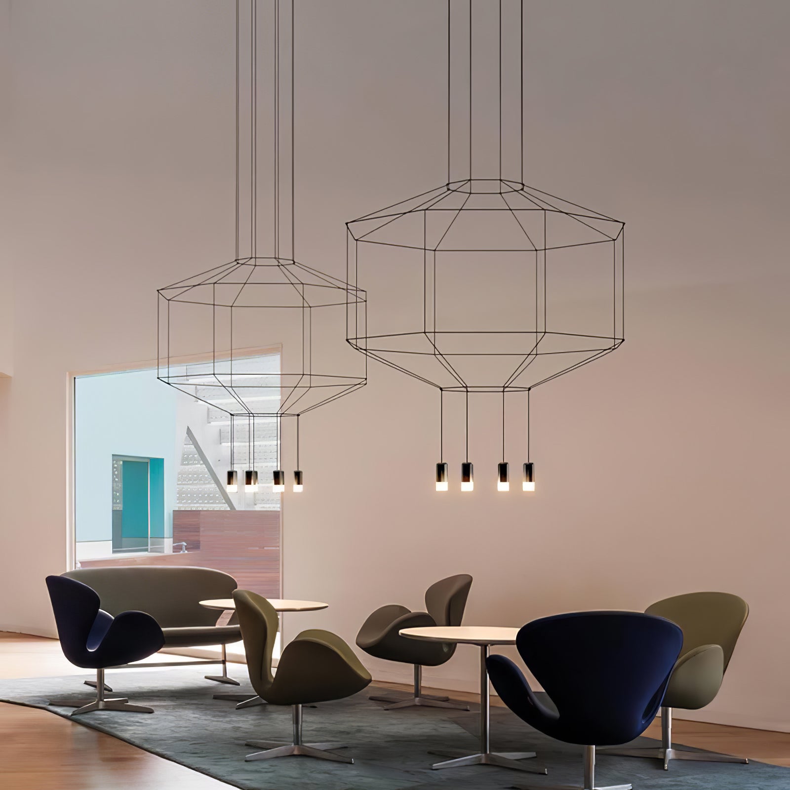 Elegant Crystal Lines Chandelier - Modern Ceiling Light Fixture for Dining Room, Living Room & Bedroom | Perfect for Home Decor & Wedding Venues
