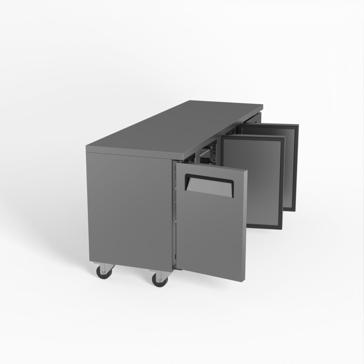Commercial Refrigerator - 3 Door Under Counter Fridge 600mm Depth for Restaurants, Bars & Catering Businesses