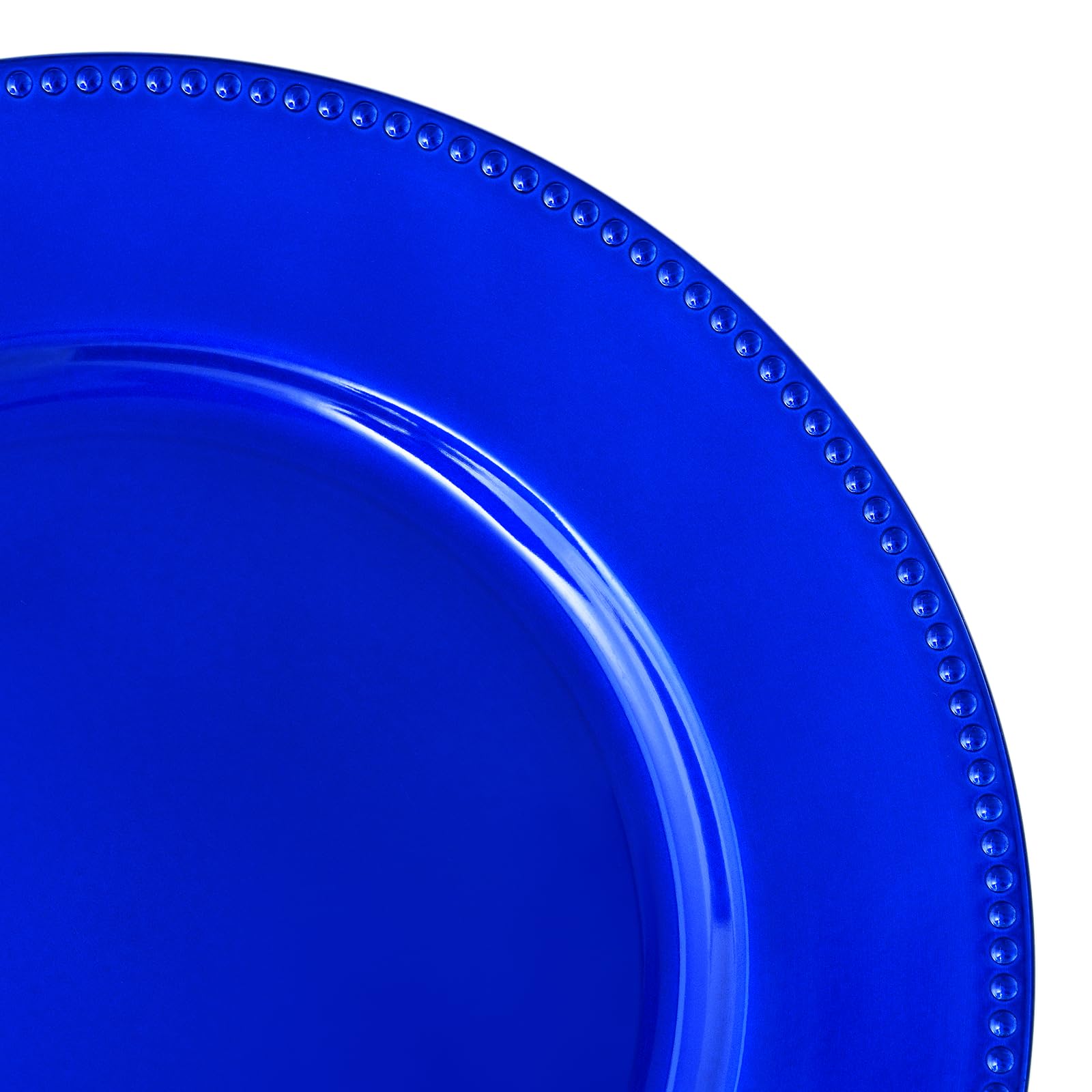 50 Pcs Royal Blue Plastic Charger Plates Bulk - 13