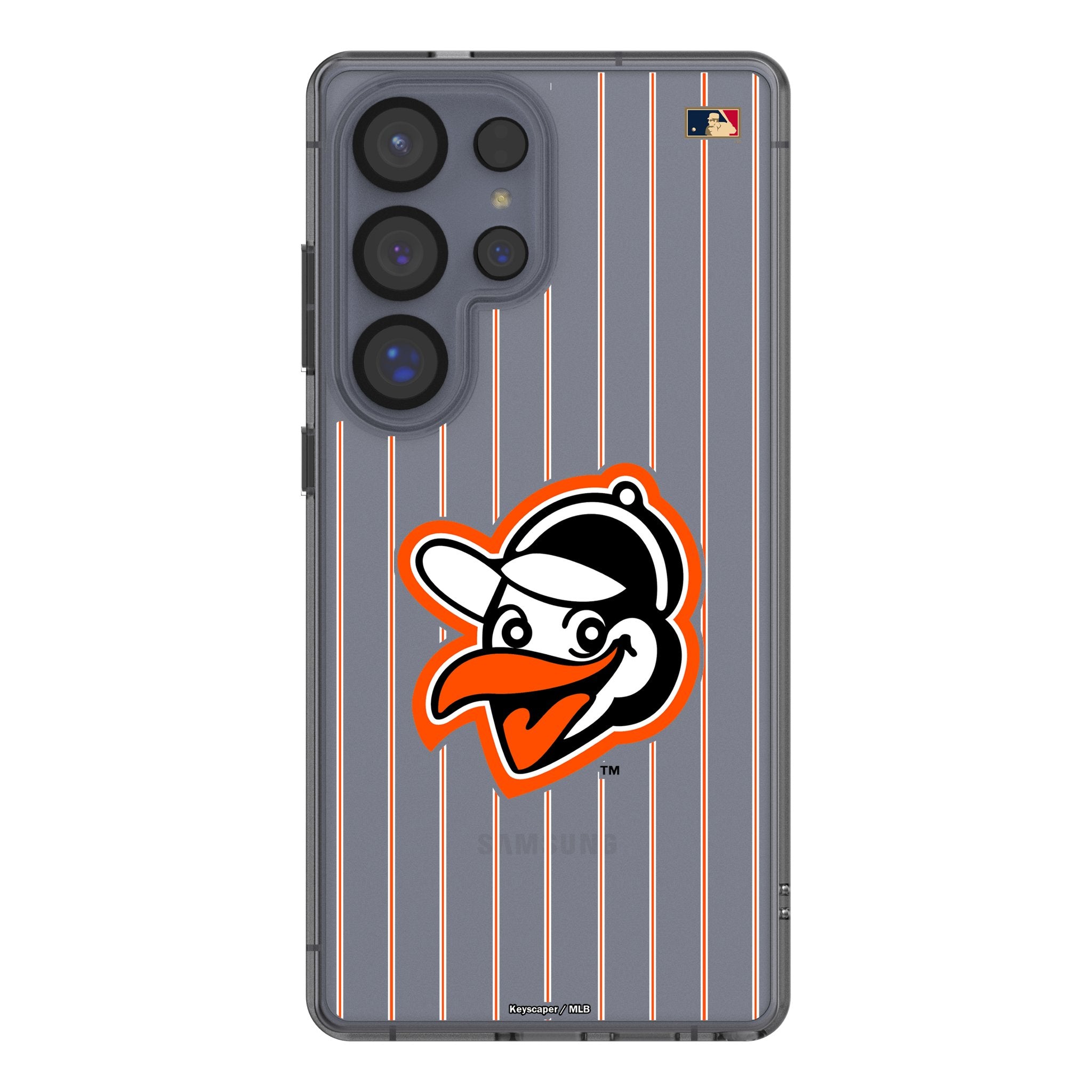 Baltimore Orioles 1955 Cooperstown Collection Pinstripe Clear Phone Case for Samsung Galaxy - Perfect for Baseball Fans & Game Day Protection