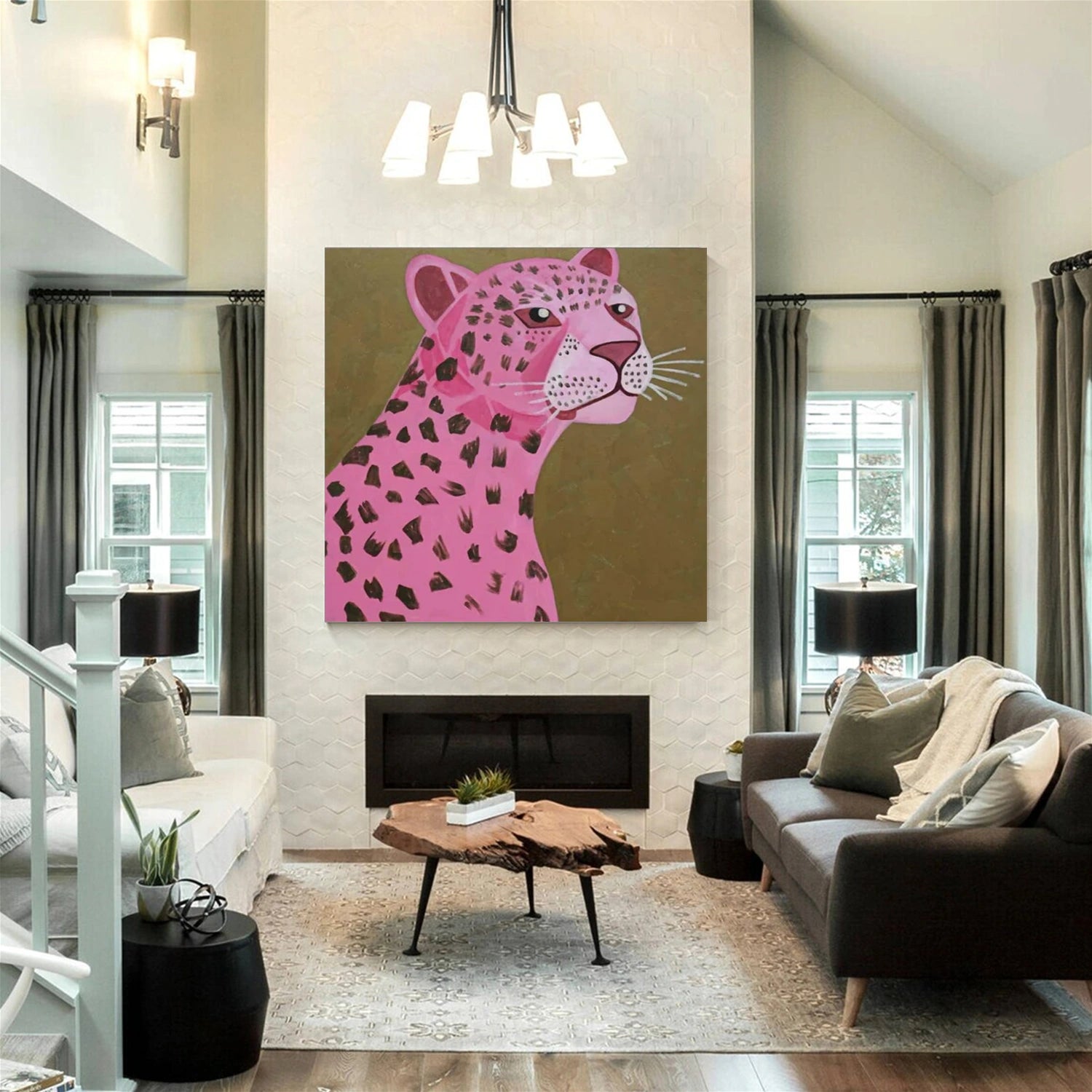 Animal Art Painting #AP113 - Handmade Canvas Wall Decor for Living Room, Bedroom & Office - Perfect Gift for Pet Lovers & Home Decor