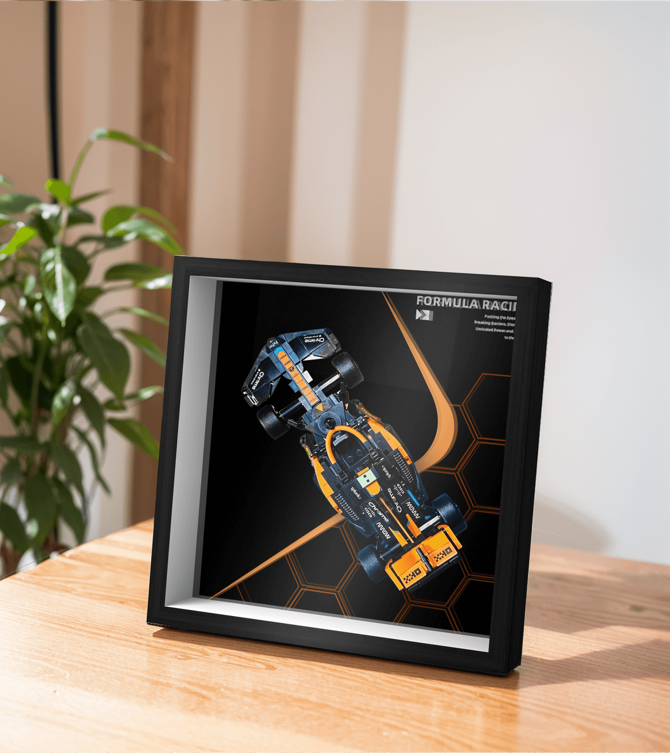 Lego Speed Champions 2023 McLaren F1 Race Car 76919 Display Frame - Showcase Your Model Car Collection | Perfect for Home Office Decor & Lego Enthusiasts