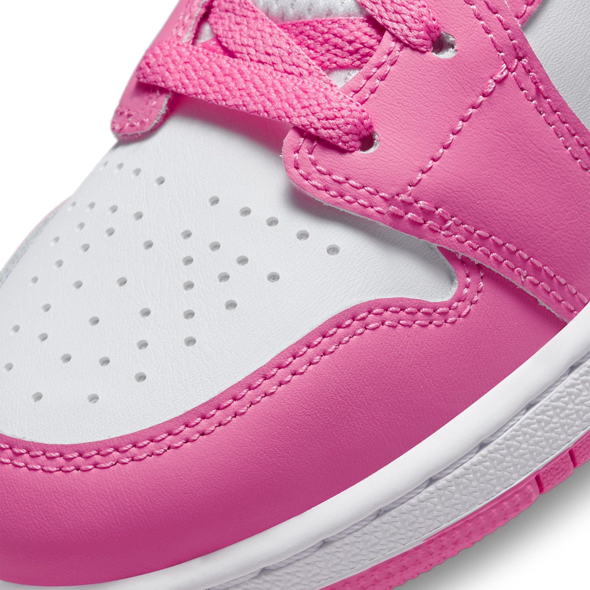 Air Jordan 1 Mid Pinksickle Safety Orange Sneakers for Girls - Basketball Shoes for Kids & Teens - Perfect for School, Sports, and Casual Wear