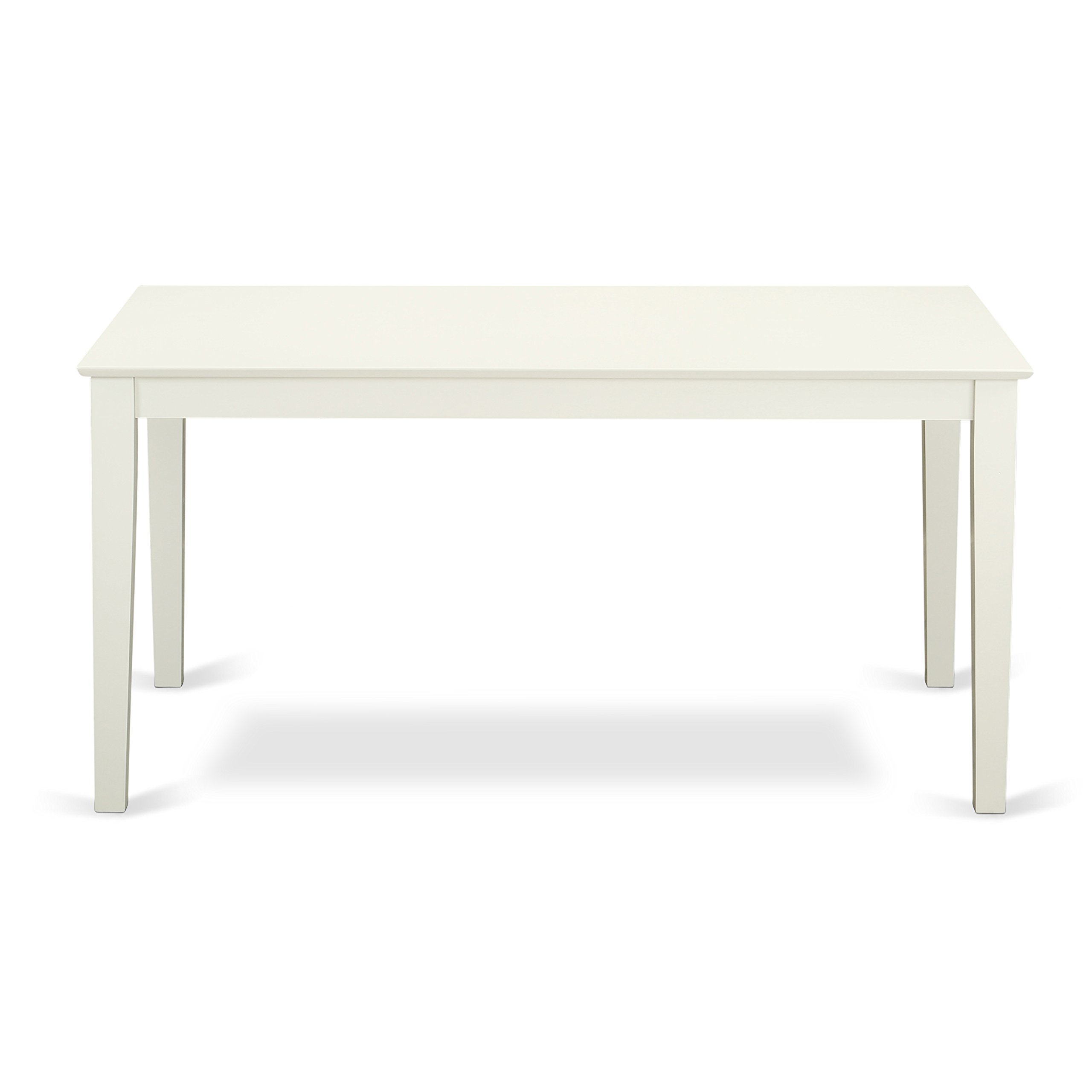 East West Furniture 5-Piece Dining Set - 36x60 Inch Rectangle Kitchen Table & 4 Baby Blue Linen Parsons Chairs, Modern White Dining Room Furniture for Small Spaces | Perfect for Breakfast Nooks, Apartments, and Cozy Family Meals