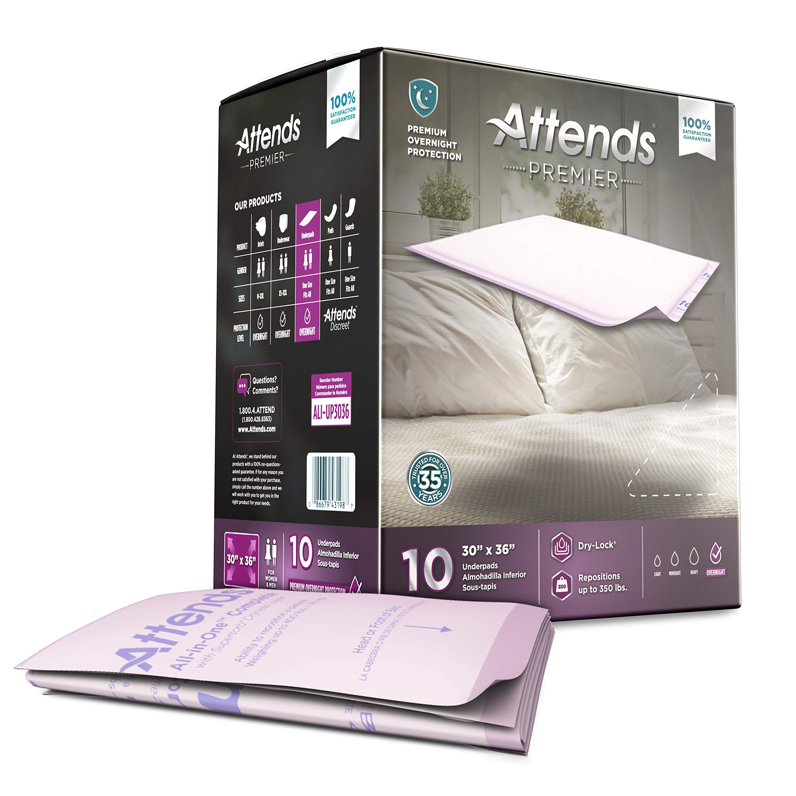 Attends Premier Disposable Underpads 30