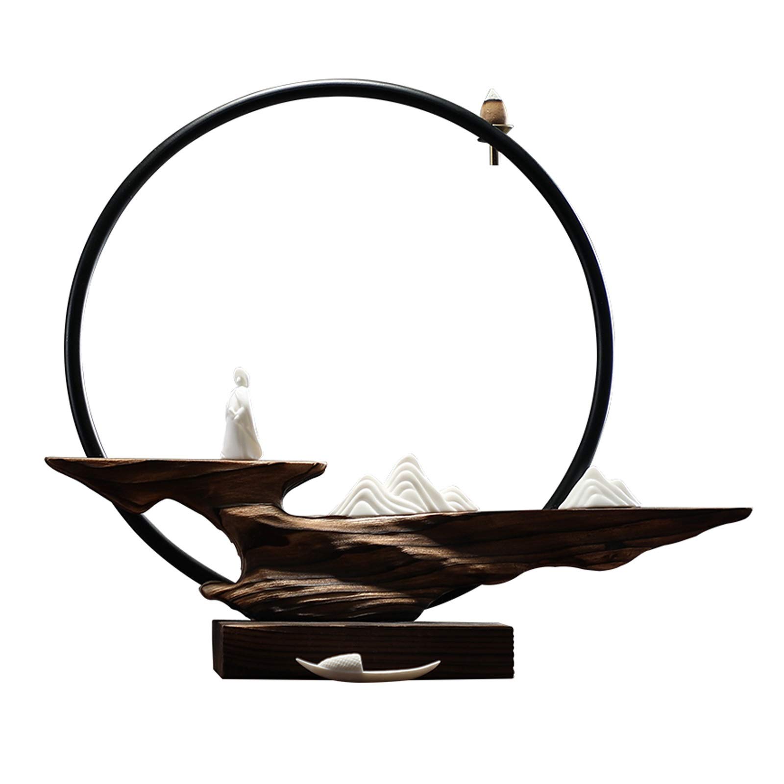 Premium Chinese Backflow Incense Burner - Elegant Home & Office Decor with Aromatherapy Benefits | Perfect for Meditation, Yoga, and Stress Relief | Living Room, Bedroom, Workspace Decoration