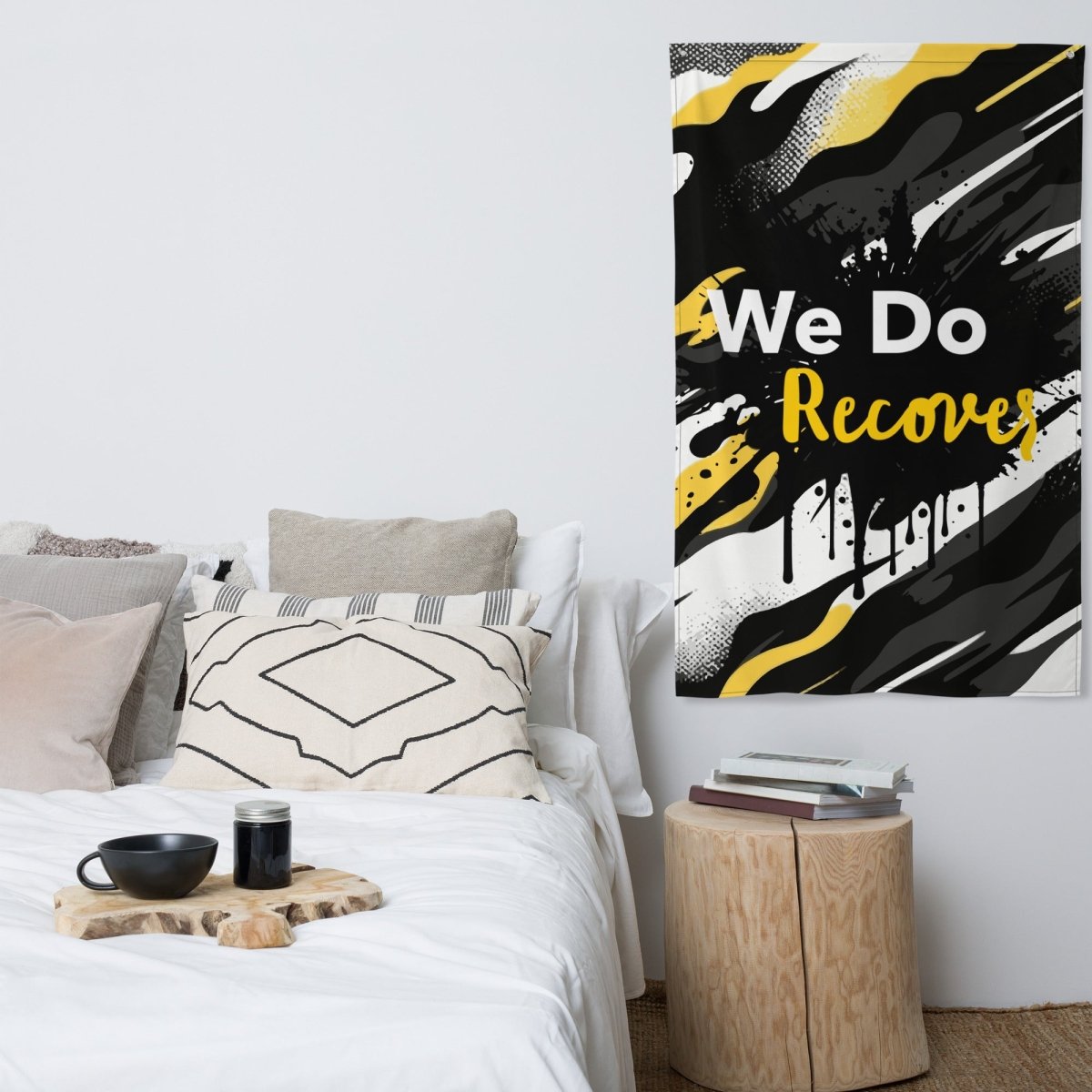 We Do Recover - Inspirational Recovery Flag for Addiction & Mental Health Awareness - Perfect for AA Meetings, Sober Living Homes & Support Groups
