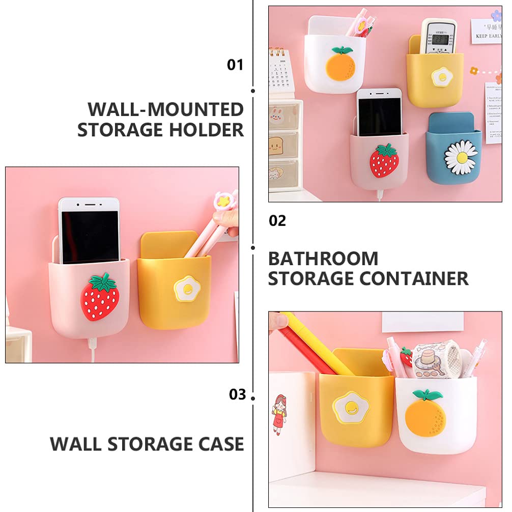 Hemobllo 4-Piece Wall-Mounted Storage Organizer Set - ABS Plastic Shelves & Garbage Bin for Bathroom, Kitchen, Bedroom - Space-Saving Home Organization Solution for Toys, Cosmetics & Small Items