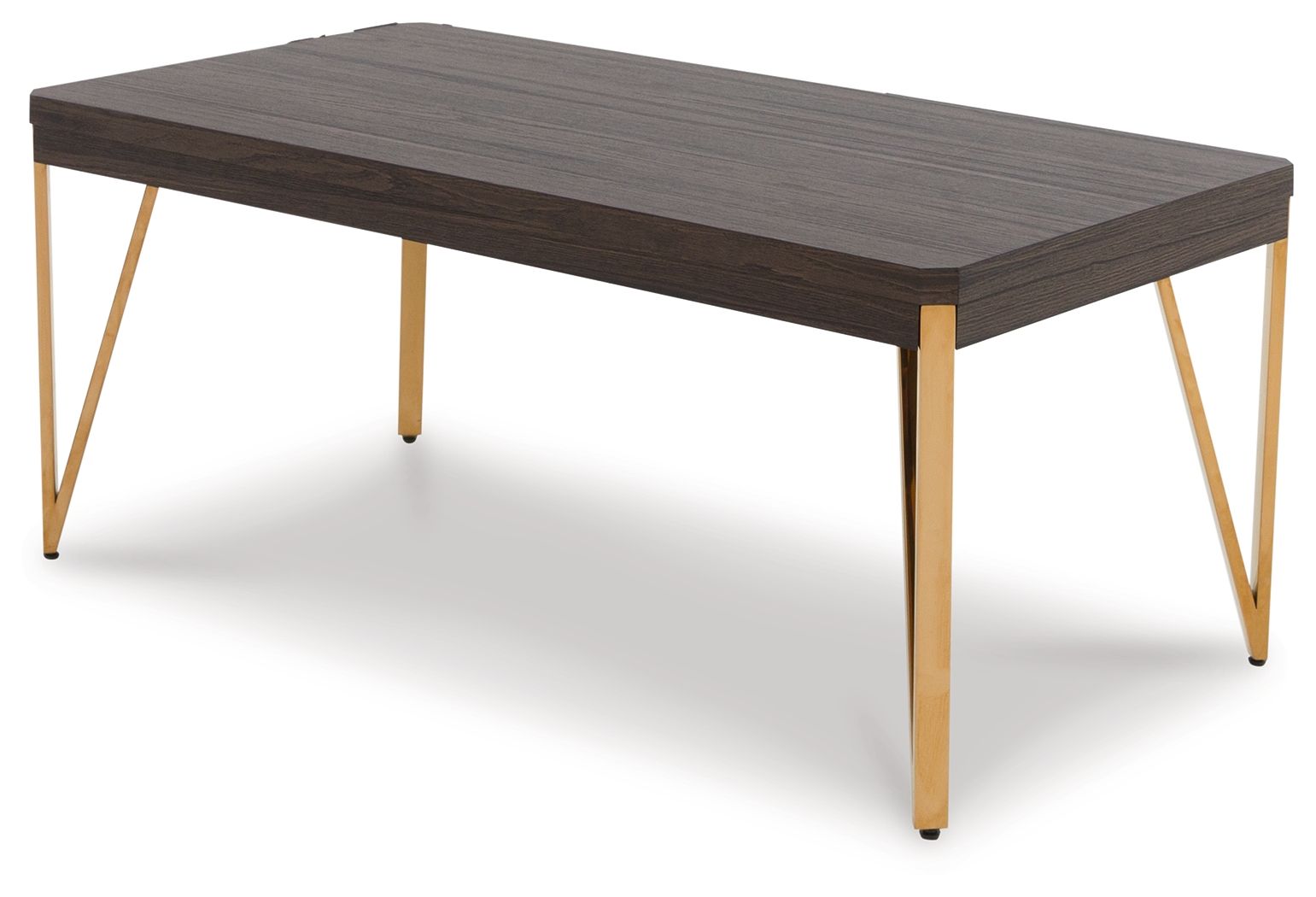 Bandyn Brown & Champagne Occasional Table Set of 3 - Modern Side Tables for Living Room, Bedroom, or Office Decor
