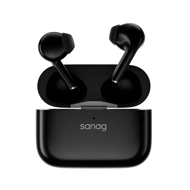 Sanag T82S Pro Wireless Bluetooth Earbuds with Built-in Memory, Half In-Ear Design for Comfort - Perfect for Gym, Running, Commuting & Workouts
